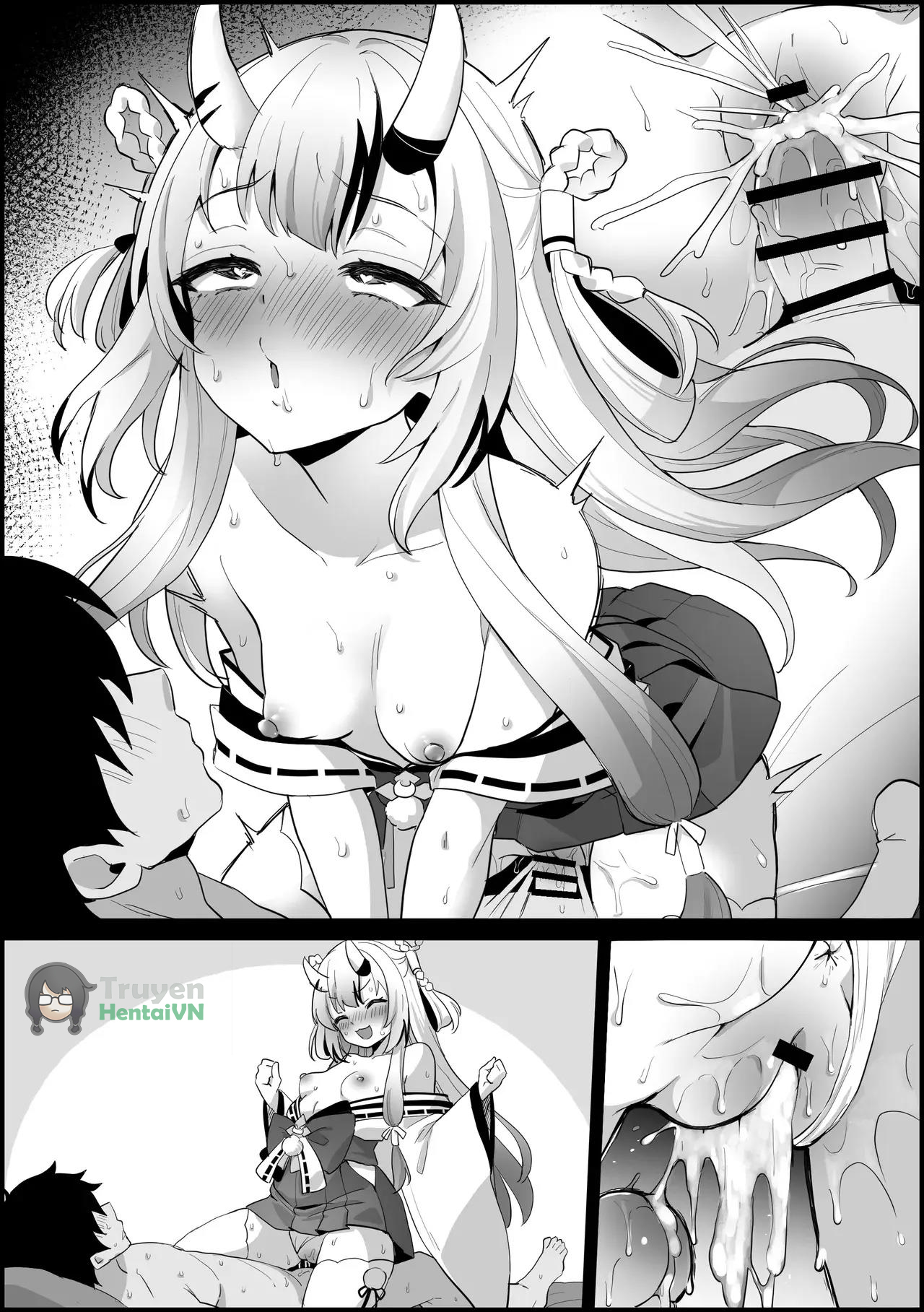 Đọc truyện hentai Oppai Suki na Kare ni Chikubi Zeme sare, Manzara Demo Nai Ayame (Nakiri Ayame) - Oneshot