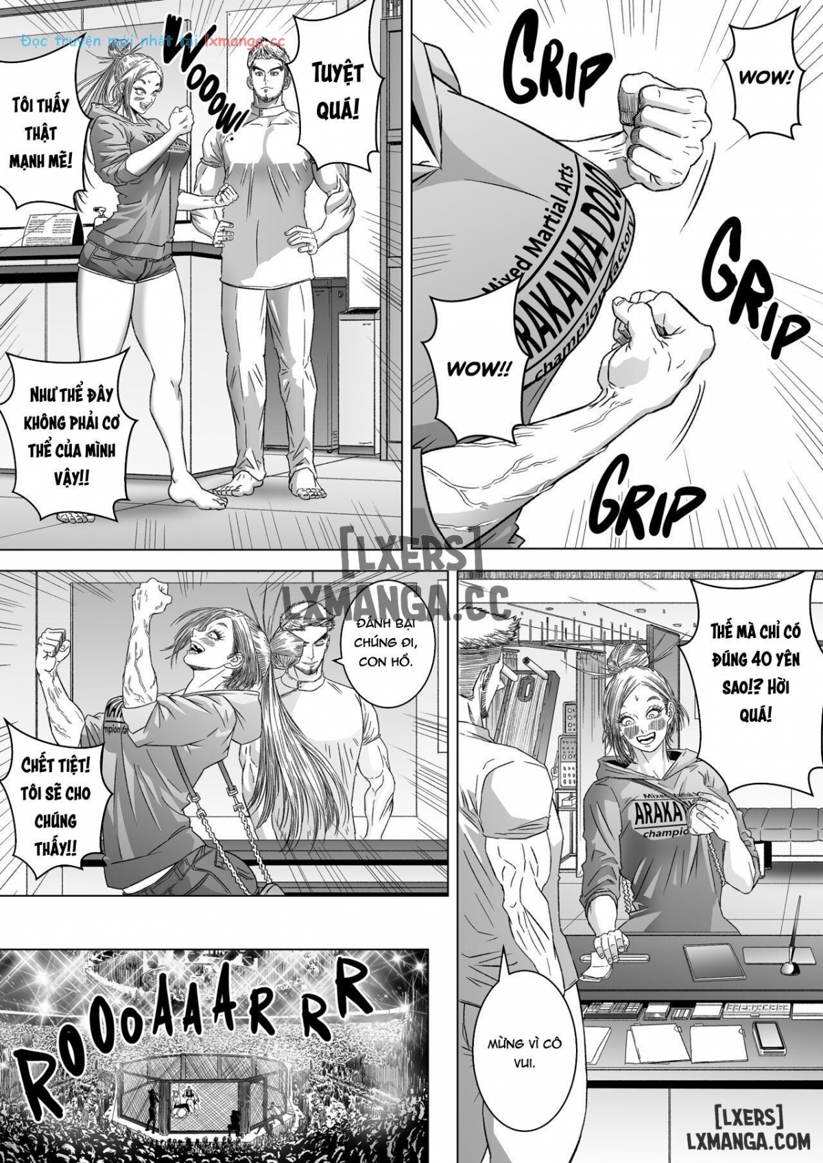 Đọc truyện hentai Kakutou Joshi wa Tsuyokunaritai/ Muchimuchi Kakutou Joshi wa Hentai Seitai-shi to Sex shite Tsuyoku naru - Oneshot