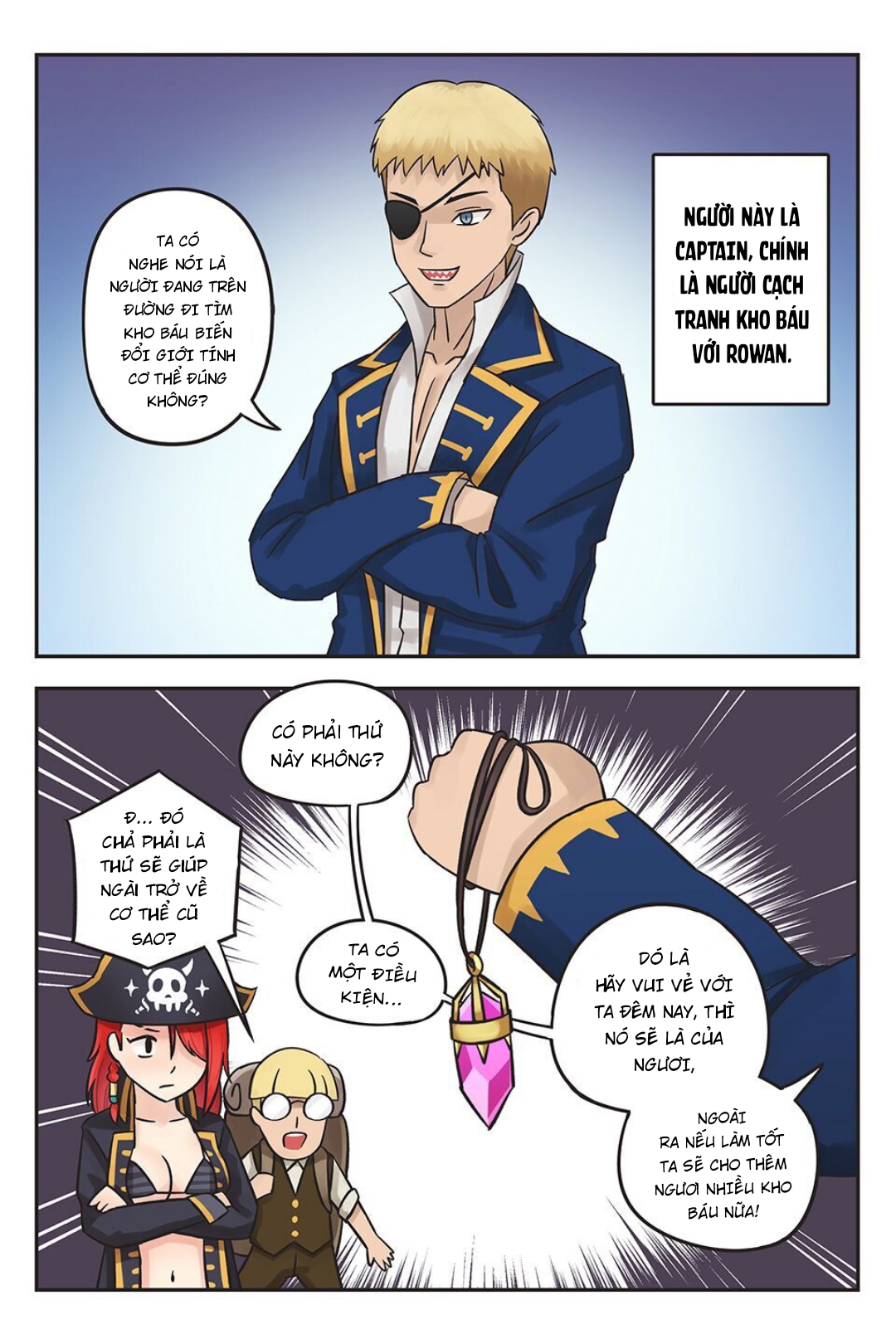 Đọc truyện hentai Rowan thuyền trưởng tóc đỏ - Chap 3