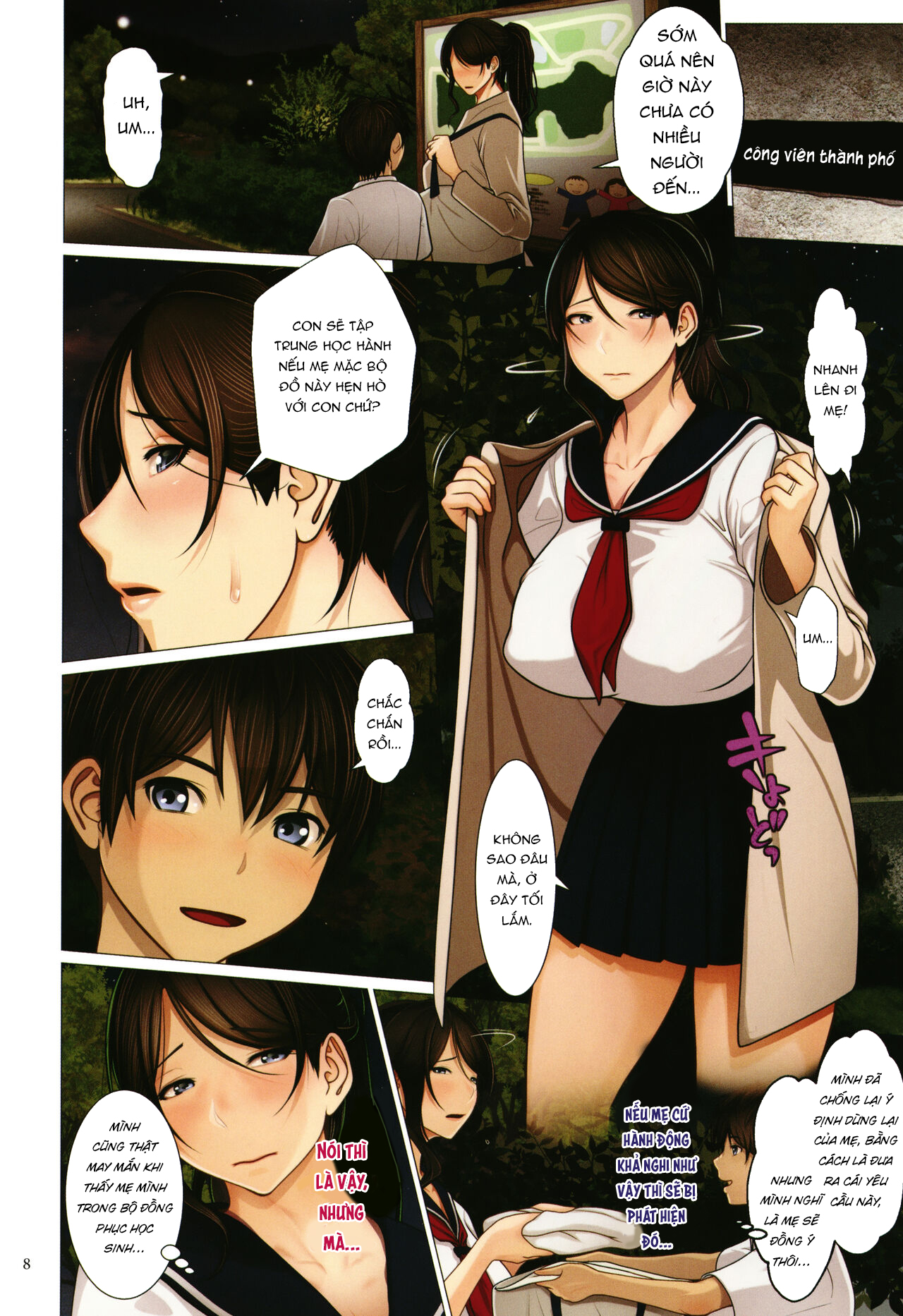 Đọc truyện hentai Lý do mẹ tôi mặc đồ thủy thủ - Oneshot