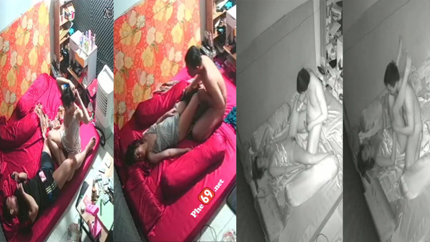 Hack camera cặp đôi sinh viên ở trọ em gái mặc đồ ngủ dâm bú cu người yêu và chịch nhau suốt đêm