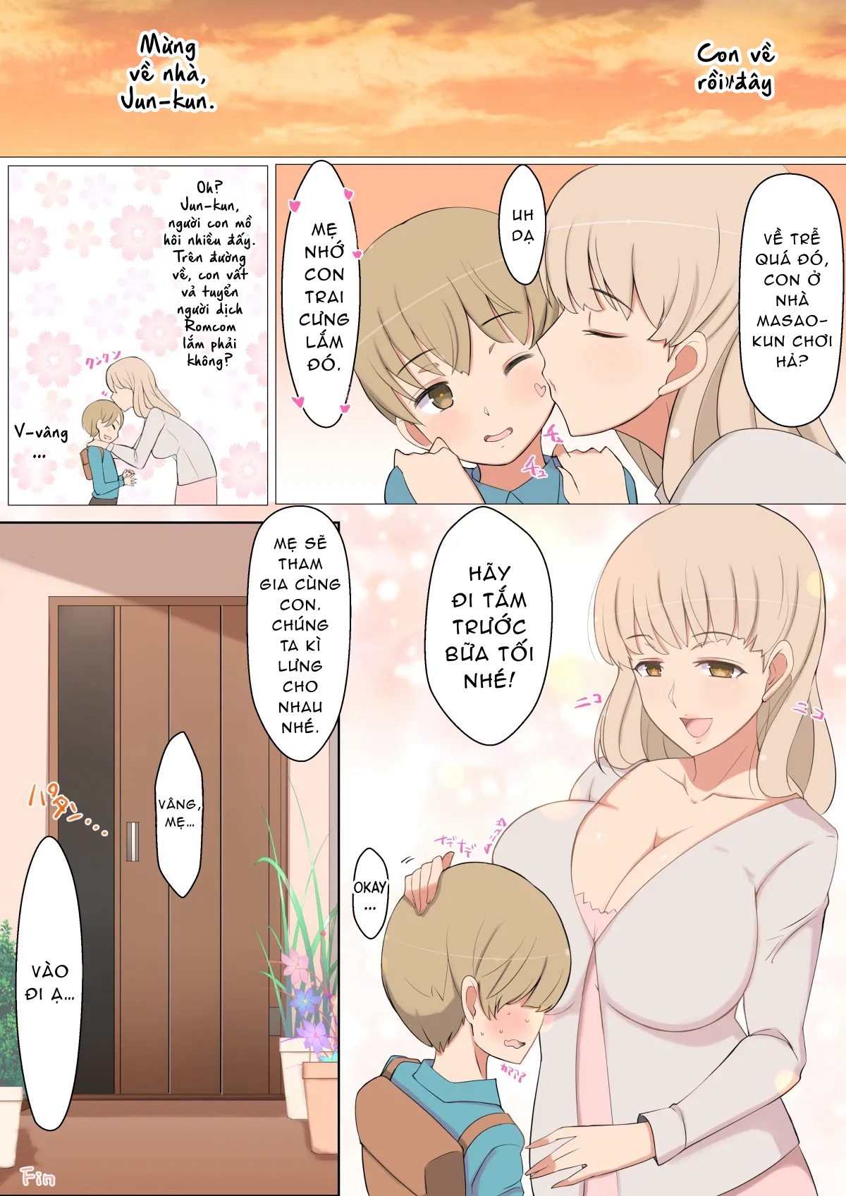 Đọc truyện hentai Jun-kun to Tomodachi no Mama Echiechi Daisakusen - Oneshot