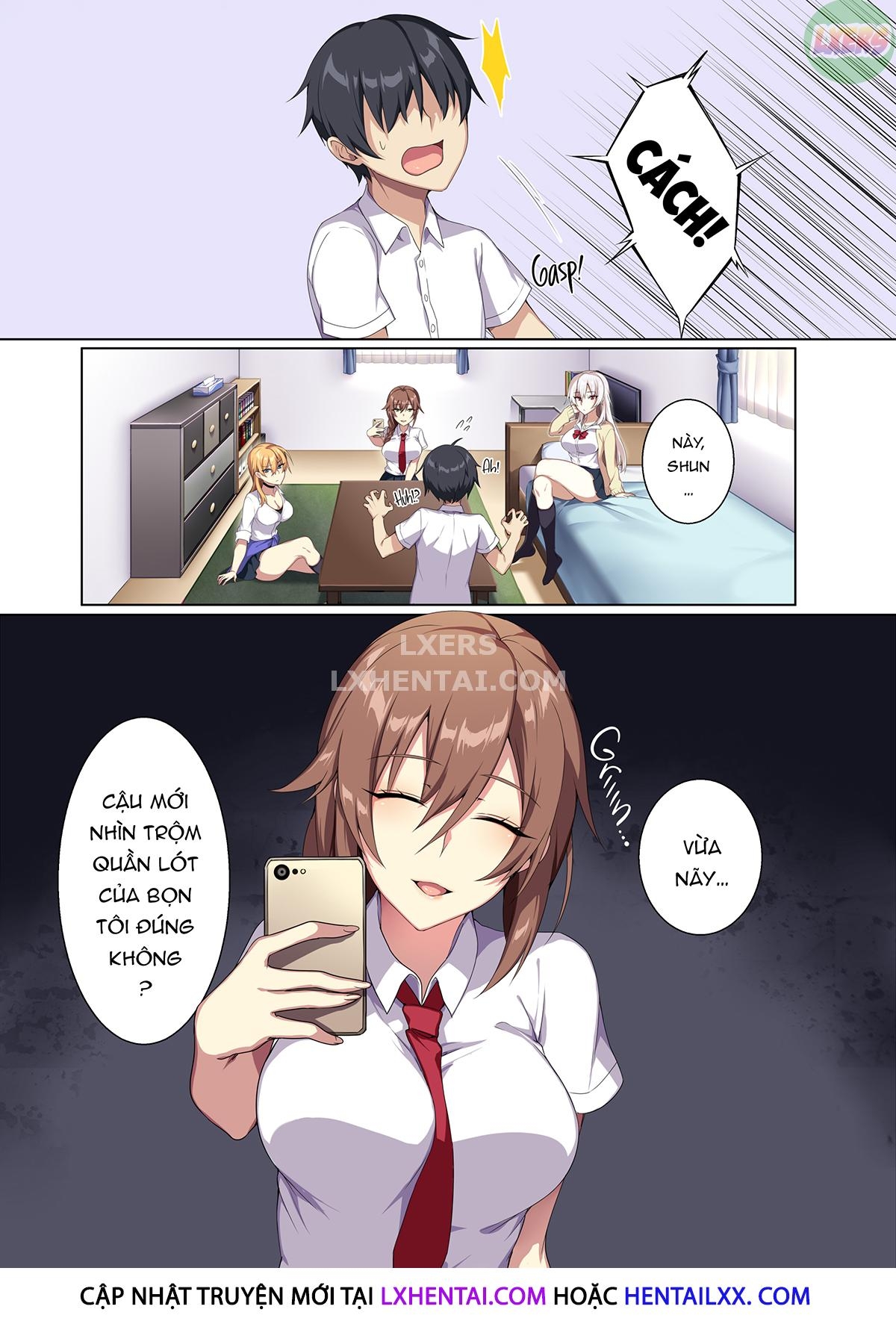 Đọc truyện hentai Gyarus in My Room for a Fuckfest - Oneshot