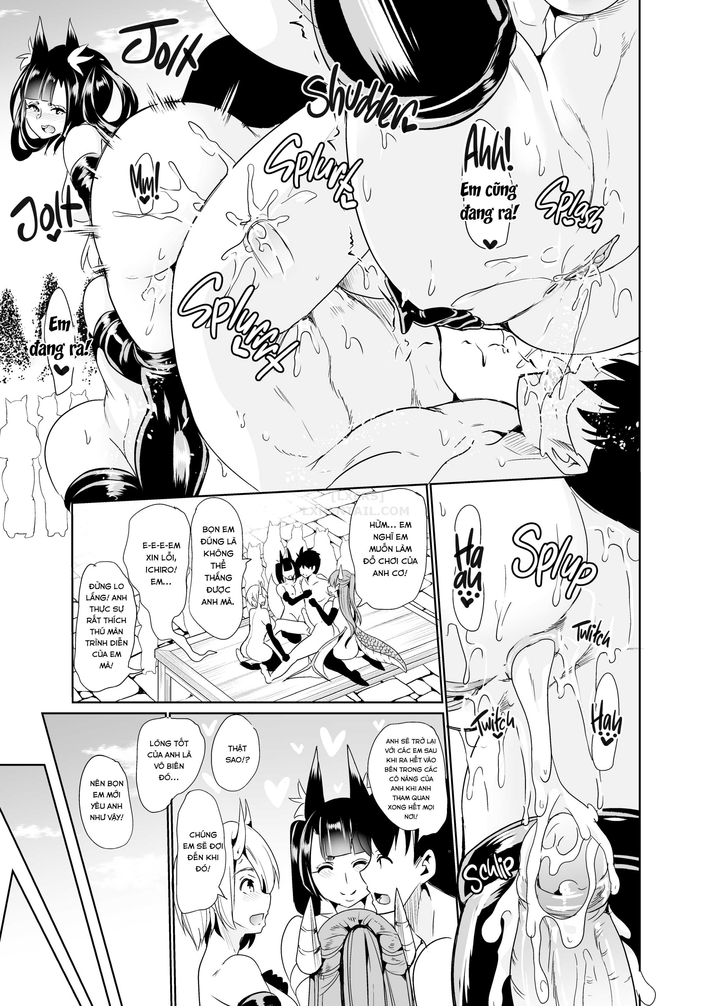 Đọc truyện hentai My Harem in Another World Collection - Chap 8 - Pussy Carousel - 15-girl Sexual Theme Park