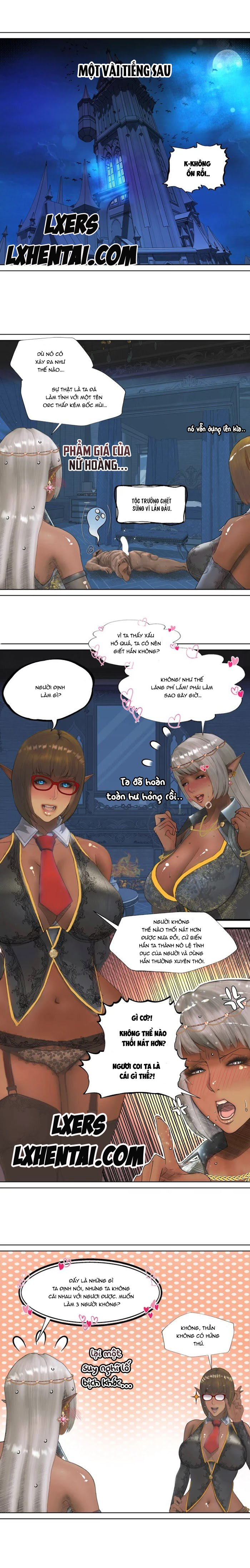 Đọc truyện hentai Nữ Hoàng Dark Elf Và Nô Lệ Orc - Chap 2