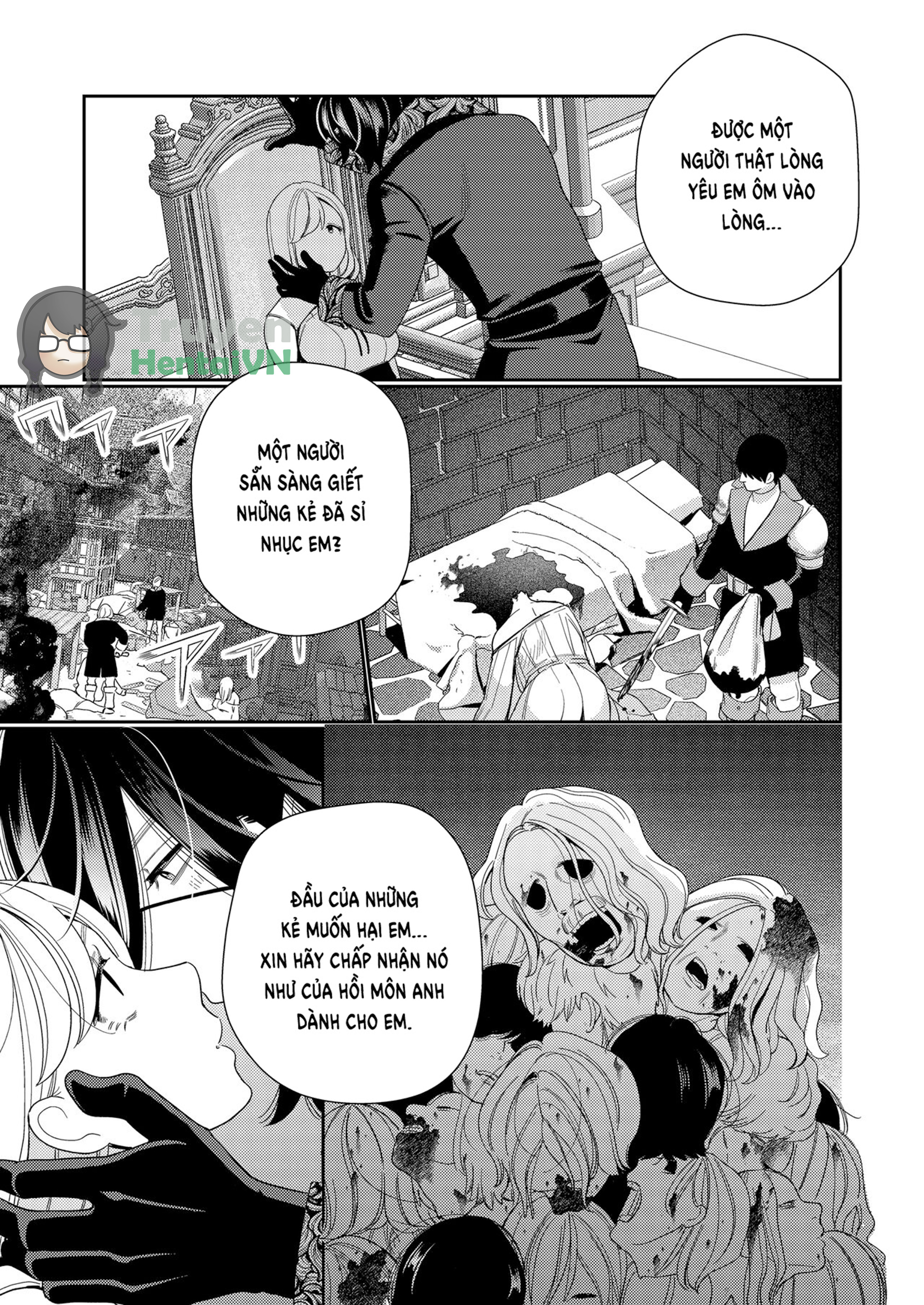 Đọc truyện hentai Seijo wa Tekikoku no Ou ni Otosareru - Oneshot