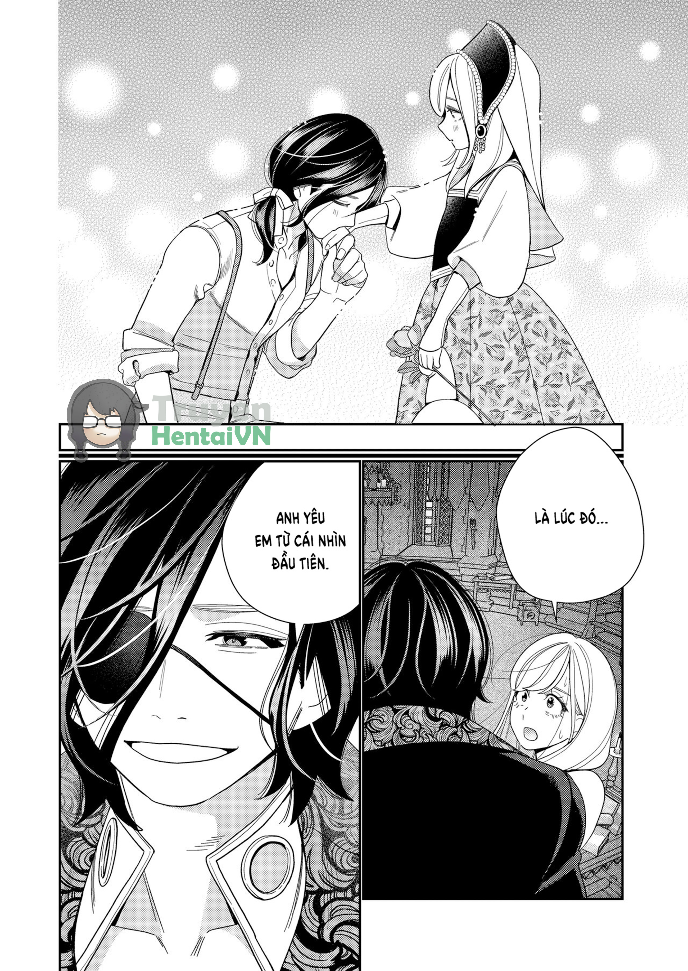 Đọc truyện hentai Seijo wa Tekikoku no Ou ni Otosareru - Oneshot