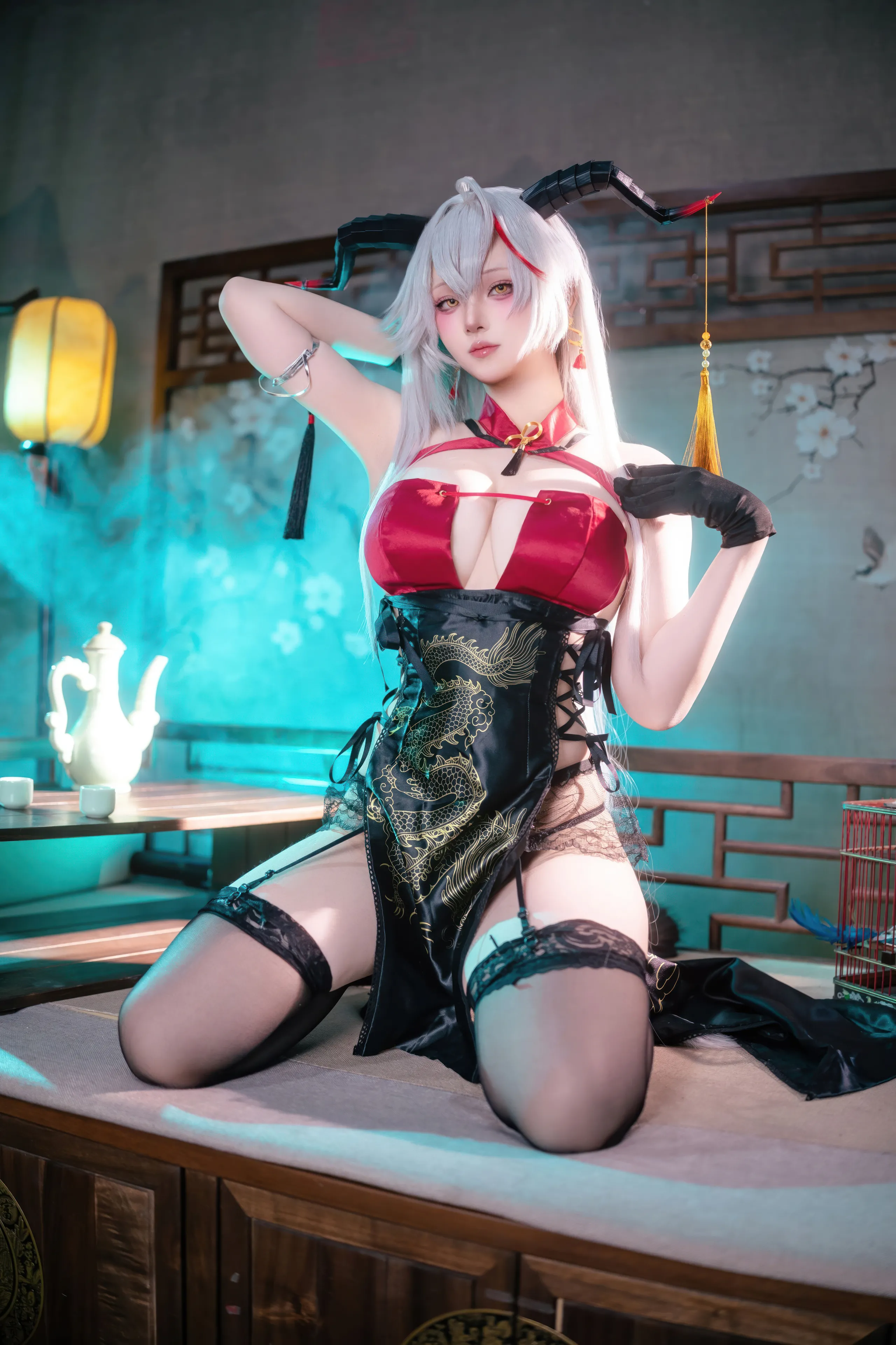 Đọc truyện hentai Tuyển tập Albums siêu phẩm Cosplay - Chap 1125 - Yukako - Azur Lane Aegir Cheongsam