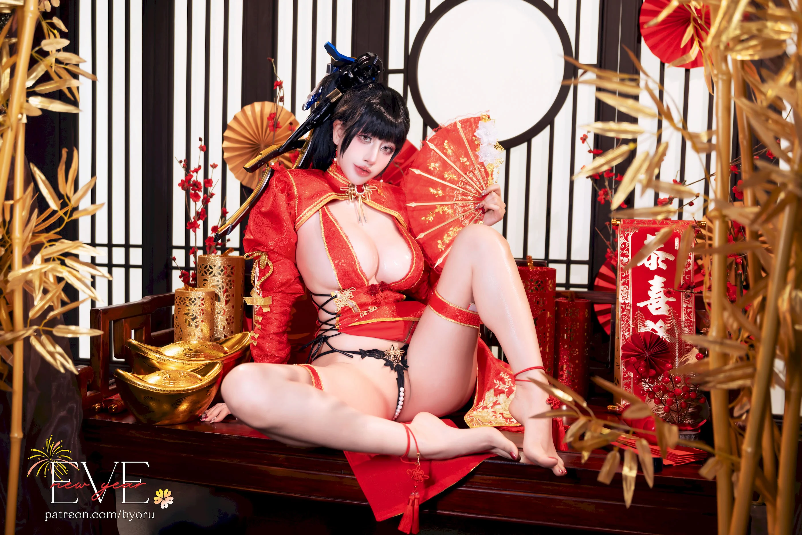 Đọc truyện hentai Tuyển tập Albums siêu phẩm Cosplay - Chap 1391 - Byoru - Eve New Year Qipao