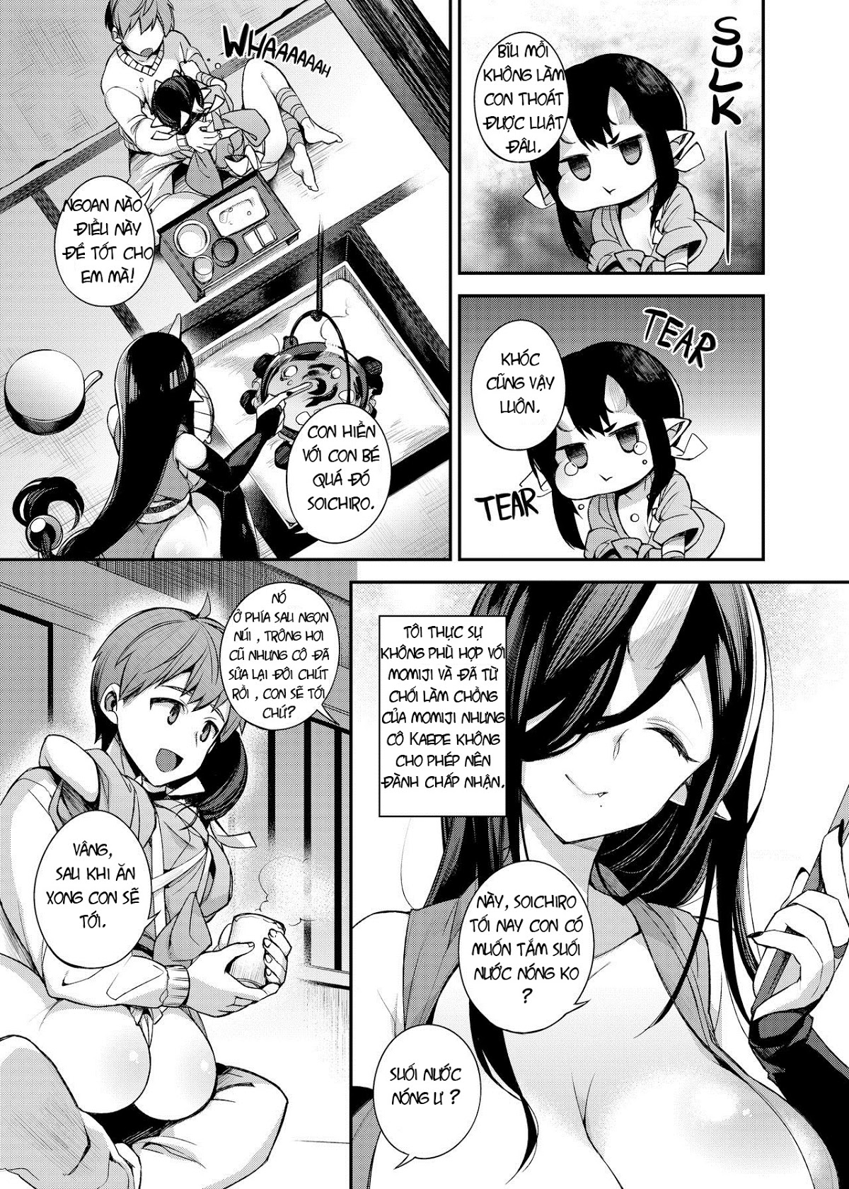 Đọc truyện hentai Hitonarazaru Oyomesama (Trọn bộ) - Chap 3: Mating with Oni - Mother