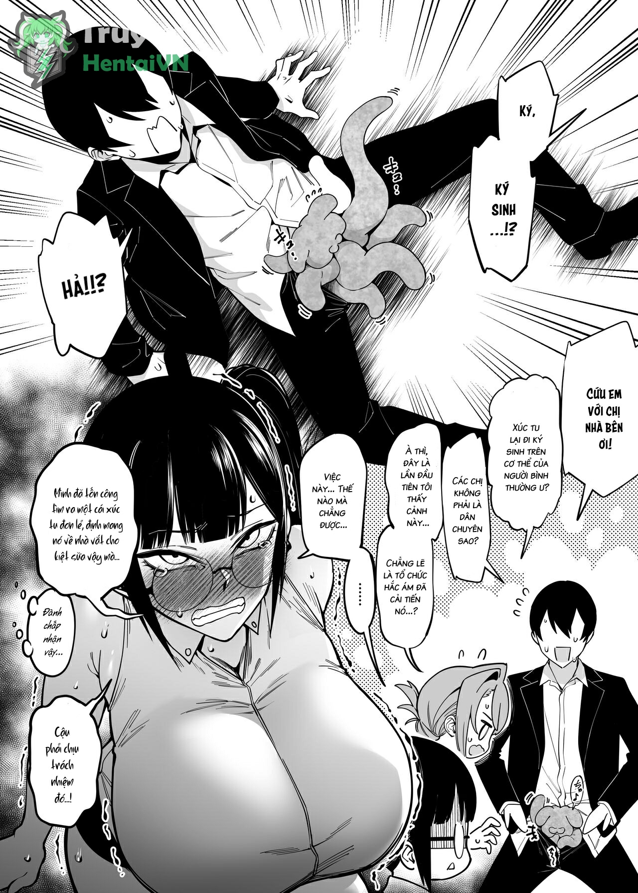 Đọc truyện hentai Otonari-san wa Yami Soshiki ni Nikutai Kaizou sareta Moto Seigi Sentai Member deshita - Chap 3