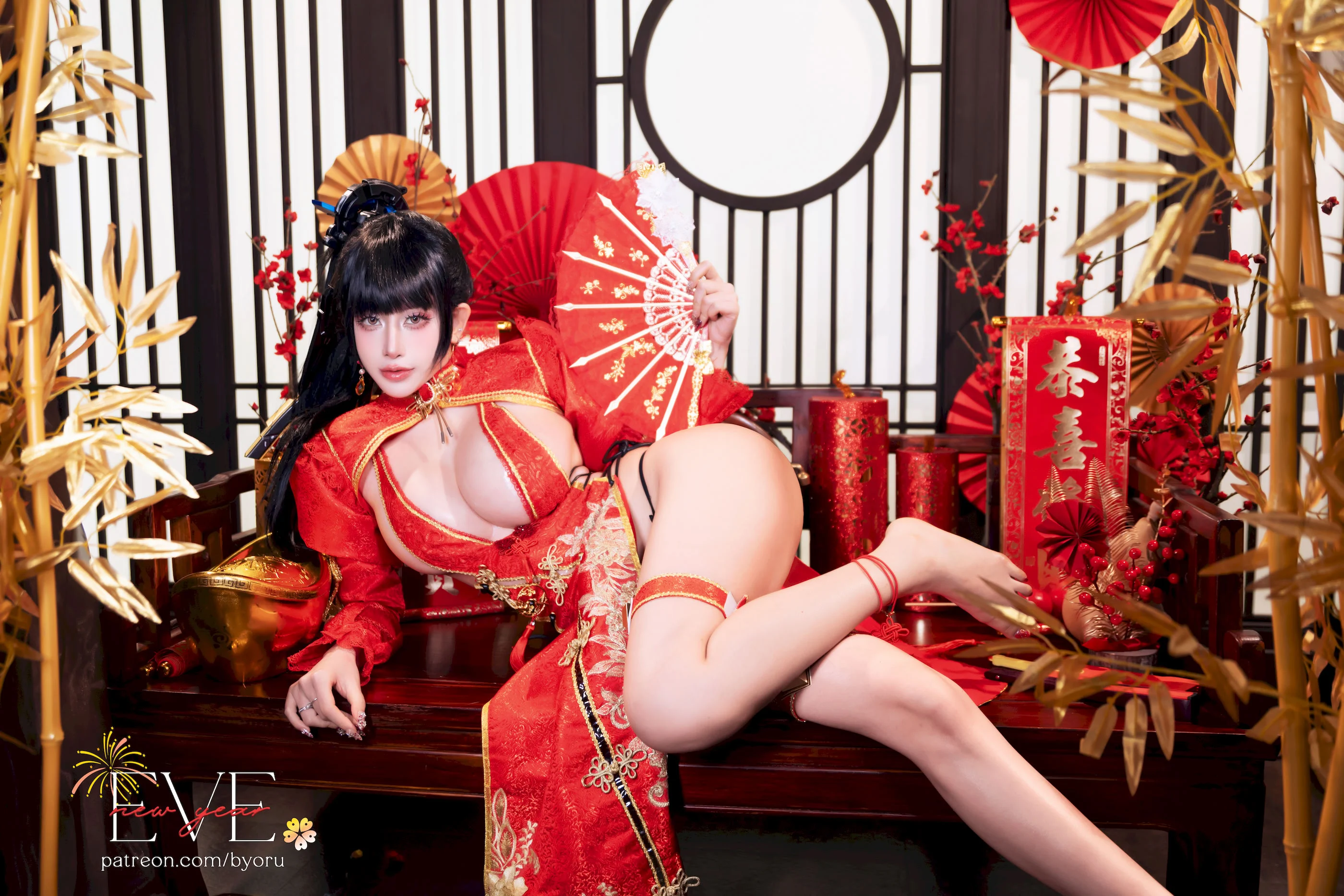 Đọc truyện hentai Tuyển tập Albums siêu phẩm Cosplay - Chap 1391 - Byoru - Eve New Year Qipao