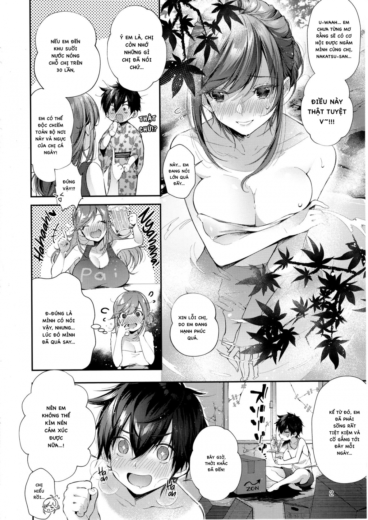 Đọc truyện hentai Suối Nước Nóng và Bầu Sữa Ngọt Ngào! - Oneshot