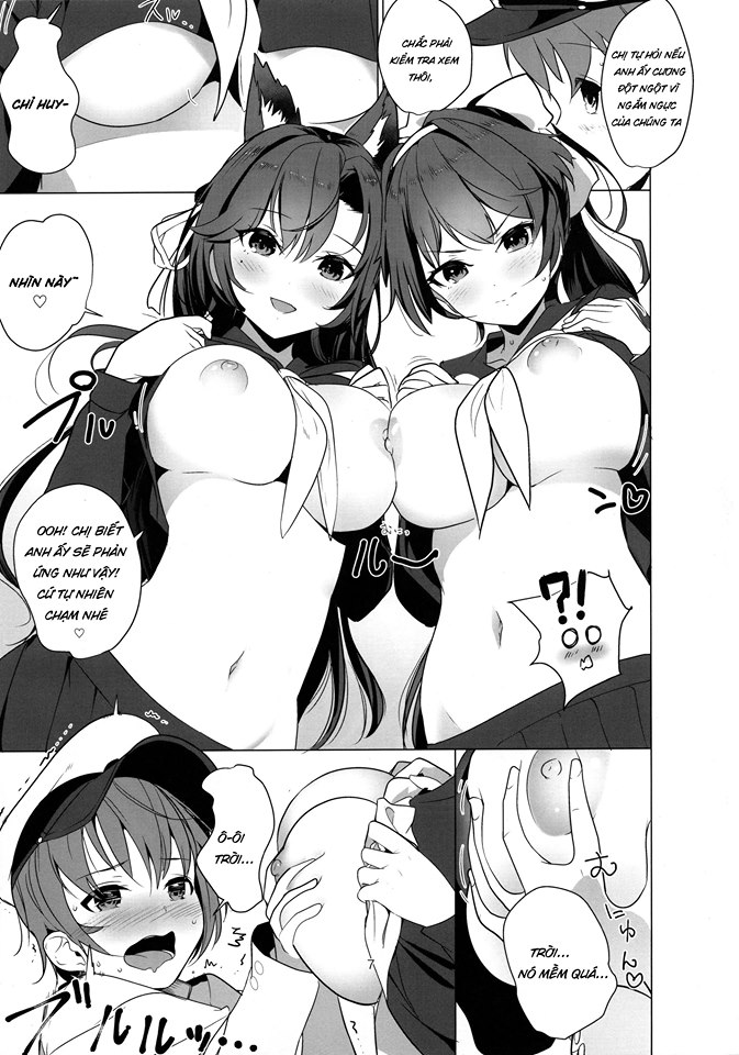 Đọc truyện hentai Làm Tình Cùng Hai Chị Em Atago Và Takao (Azur Lane) - Oneshot