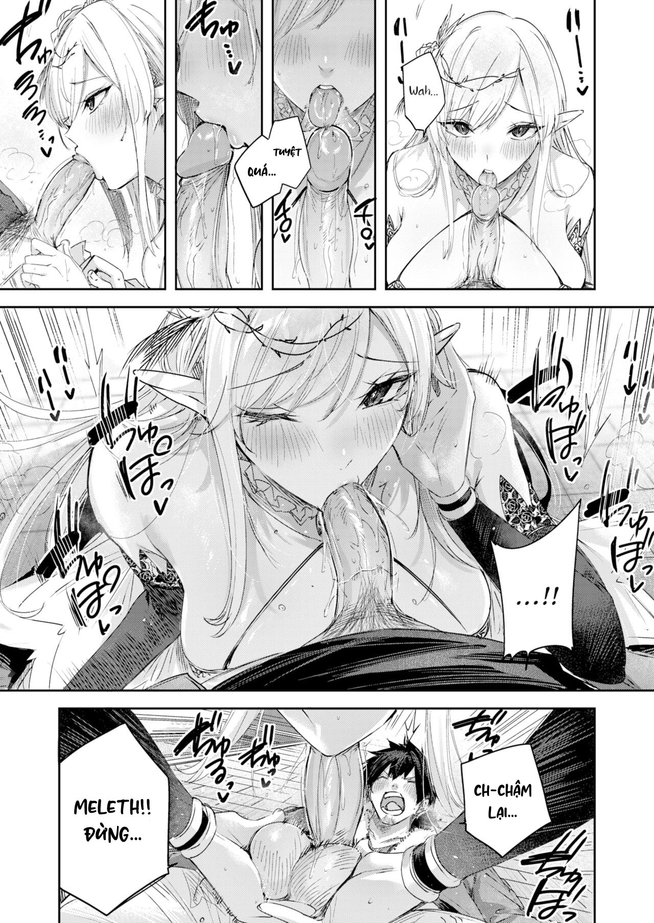 Đọc truyện hentai Anh chàng thợ săn và cô yêu tinh may mắn - Chap 4