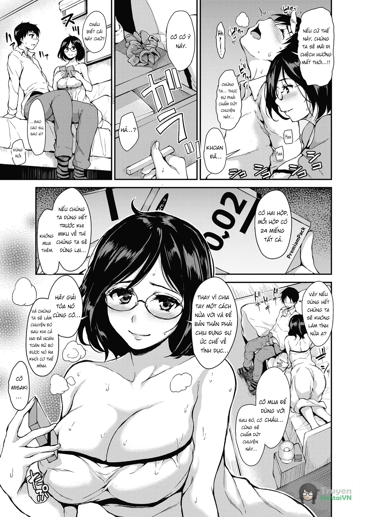 Đọc truyện hentai At Home Harem Fudeoro Sisters - Chap 4