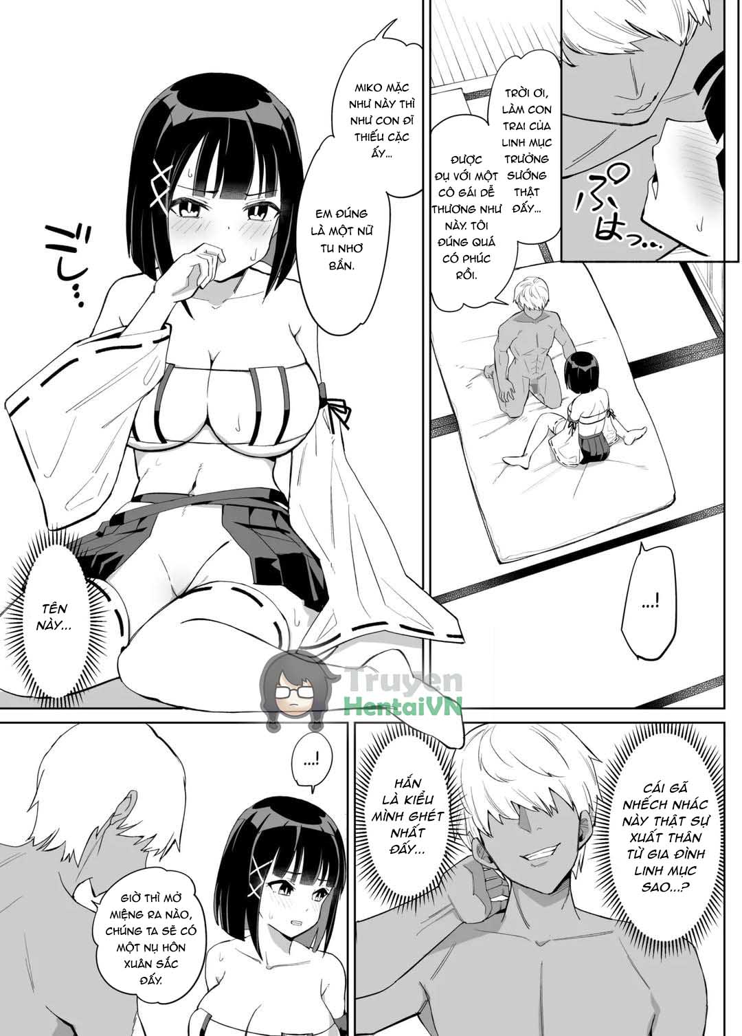 Đọc truyện hentai Kanojo wa Miko toshite Netorare Nakadashi Sareta - Oneshot