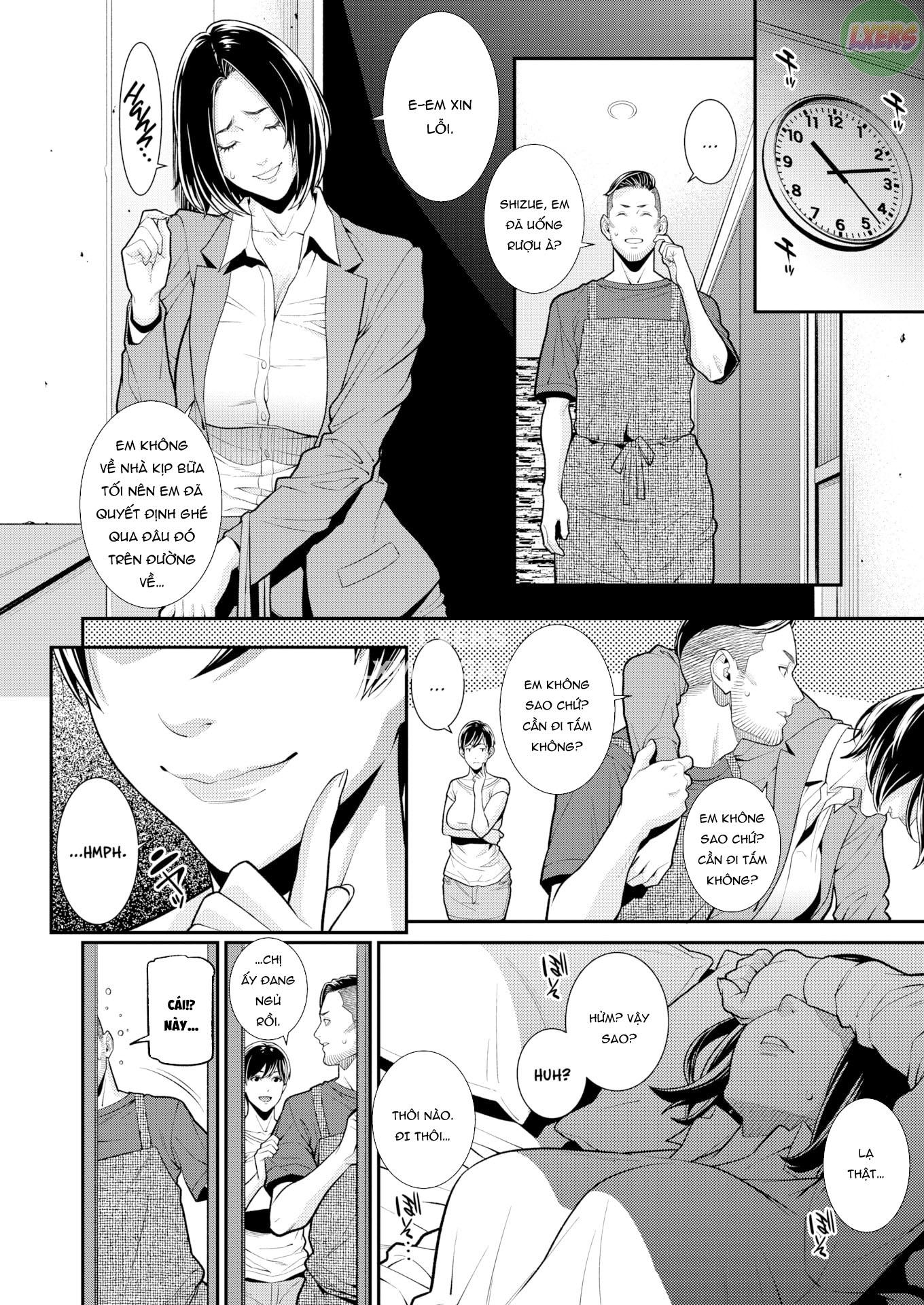 Đọc truyện hentai Cấp dưới được vợ đưa về nhà hóa ra lại là bạn gái cũ - Chap 2 ~Turn Shizue~ | END