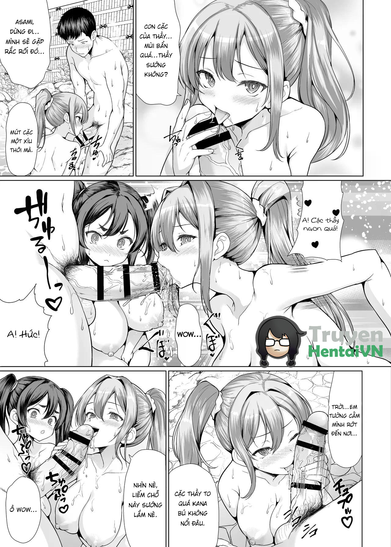 Đọc truyện hentai Onsen Haitte tara Joseito-tachi ga Osotte Kita - Oneshot