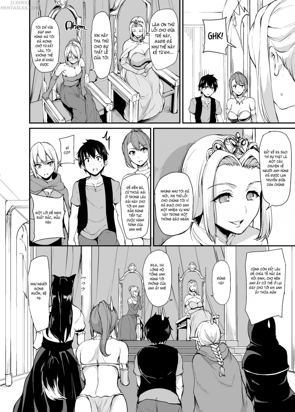 Đọc truyện hentai Tales of a Harem in Another World - Chap 3 - Creampie the Lady Knights!