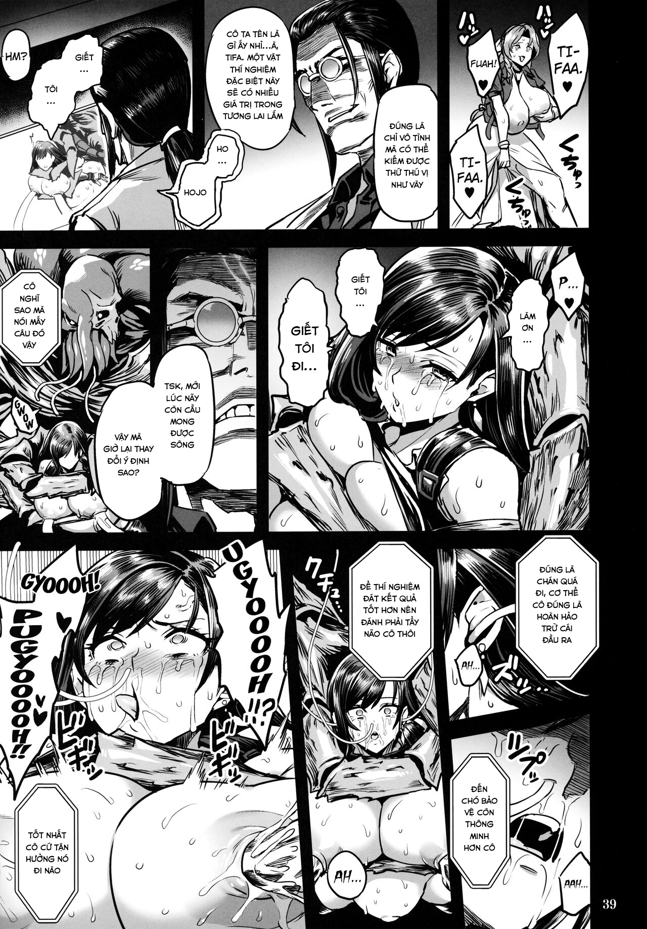 Đọc truyện hentai Deka Chichi Terrorist no Kousei Kouhai Jikken (Final Fantasy VII) - Oneshot