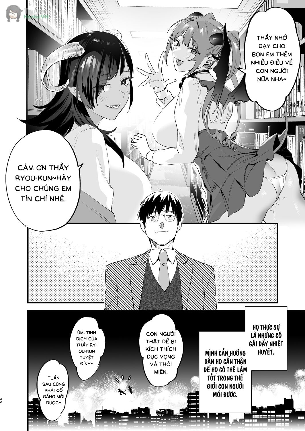 Đọc truyện hentai Koukan Ryuugakusei -Succubus-tachi to Boku - Oneshot