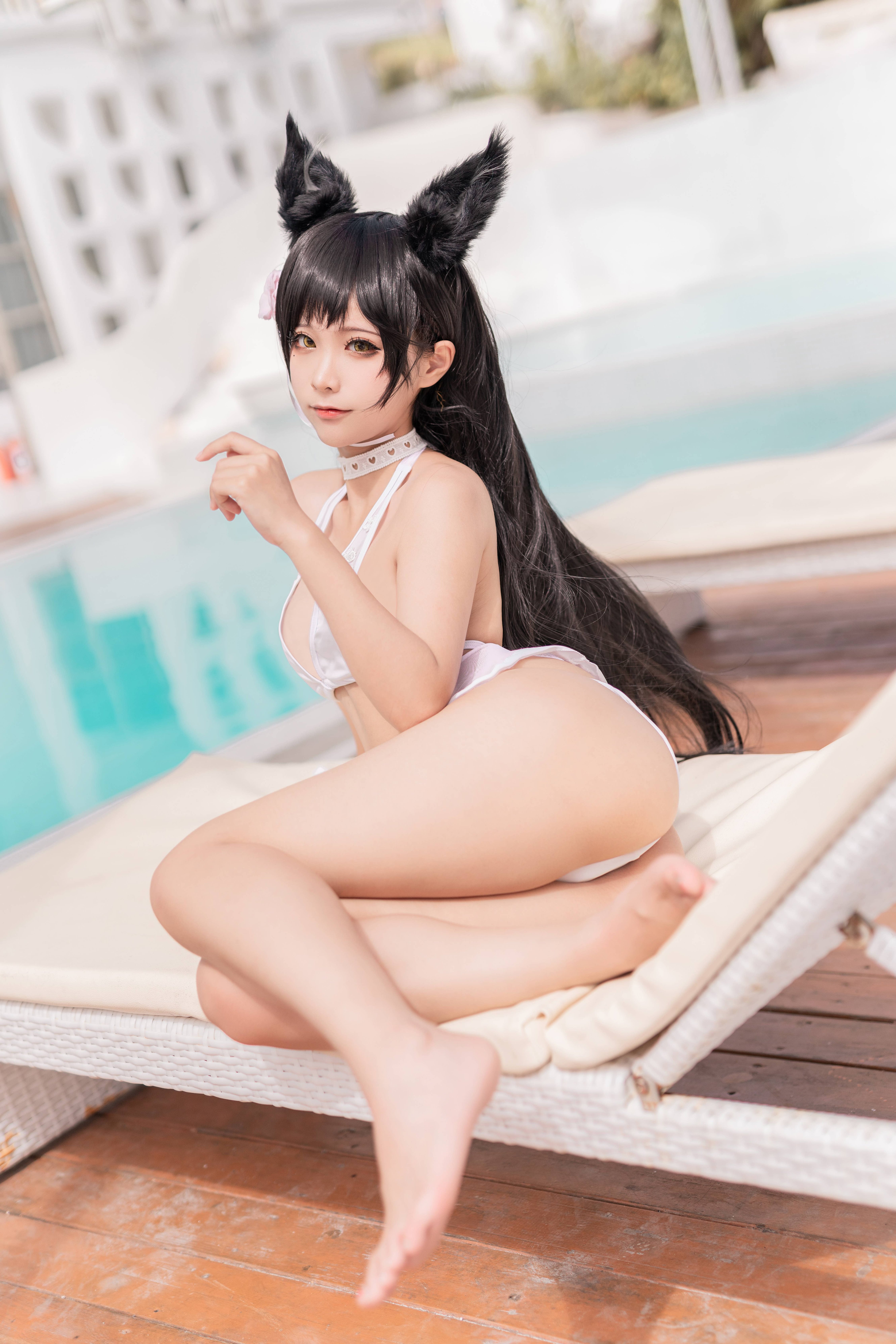 Đọc truyện hentai Tuyển tập Albums siêu phẩm Cosplay - Chap 1334 - Stupid Momo - Atago Inu Swimsuit