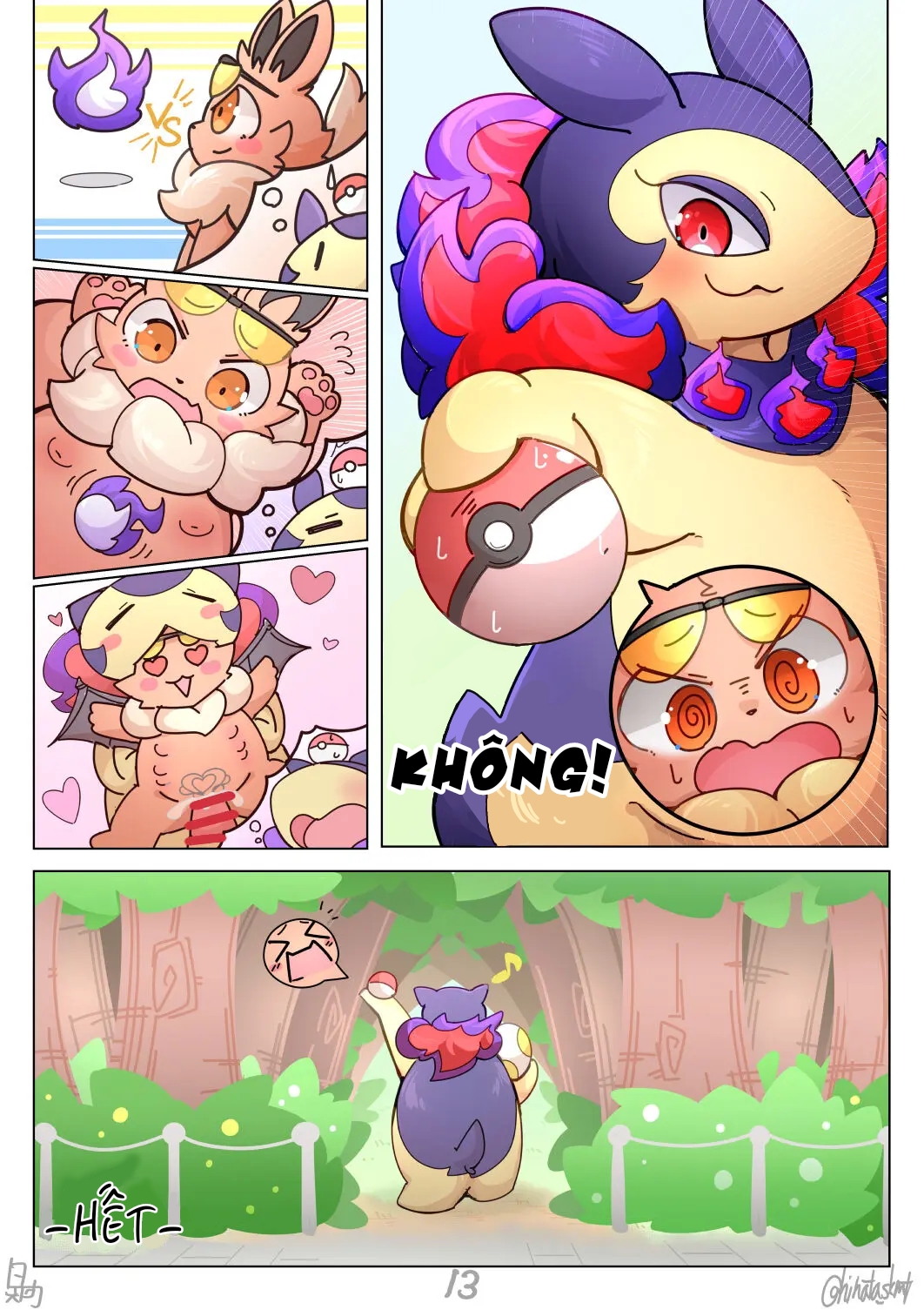 Đọc truyện hentai Typhlosion may mắn và cô vợ bất đắc dĩ - Oneshot