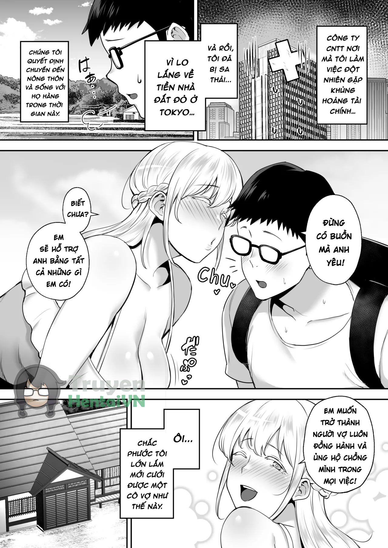 Đọc truyện hentai Cộ gái tóc vàng ngực bự và chú - Oneshot