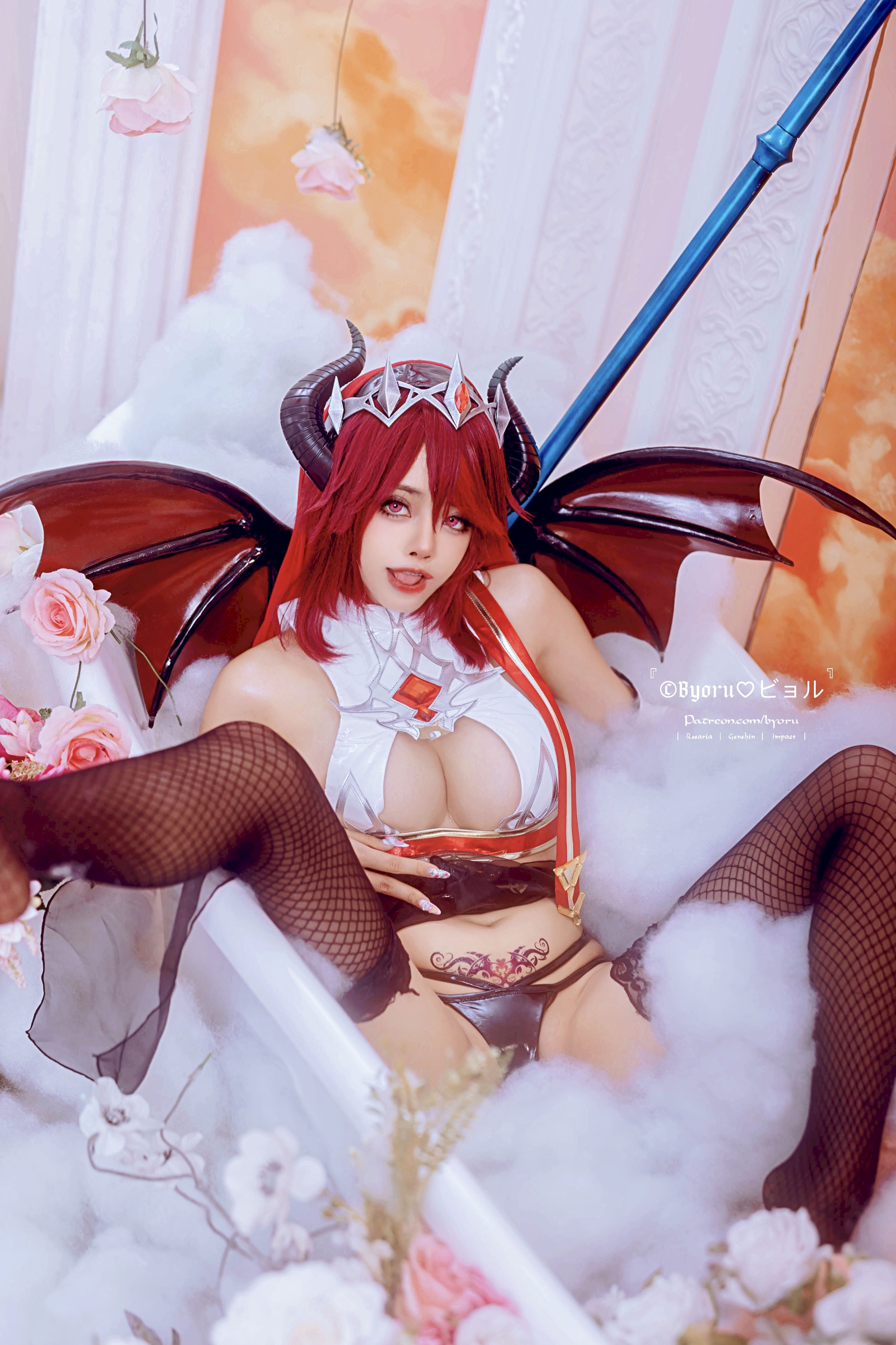Đọc truyện hentai Tuyển tập Albums siêu phẩm Cosplay - Chap 1215 - Byoru - Rosaria Succubus (Genshin Impact)