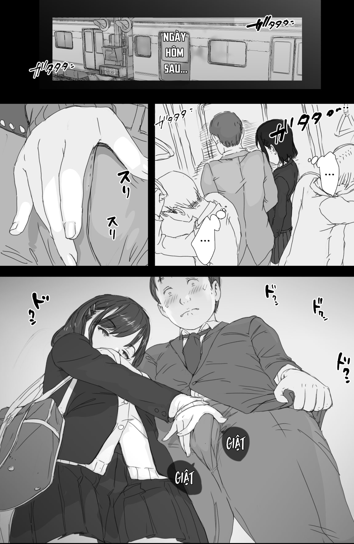 Đọc truyện hentai Anh Chàng May Mắn Và Cô Gái Khoe Hàng Trên Chuyến Tàu Điện Ngầm - Oneshot