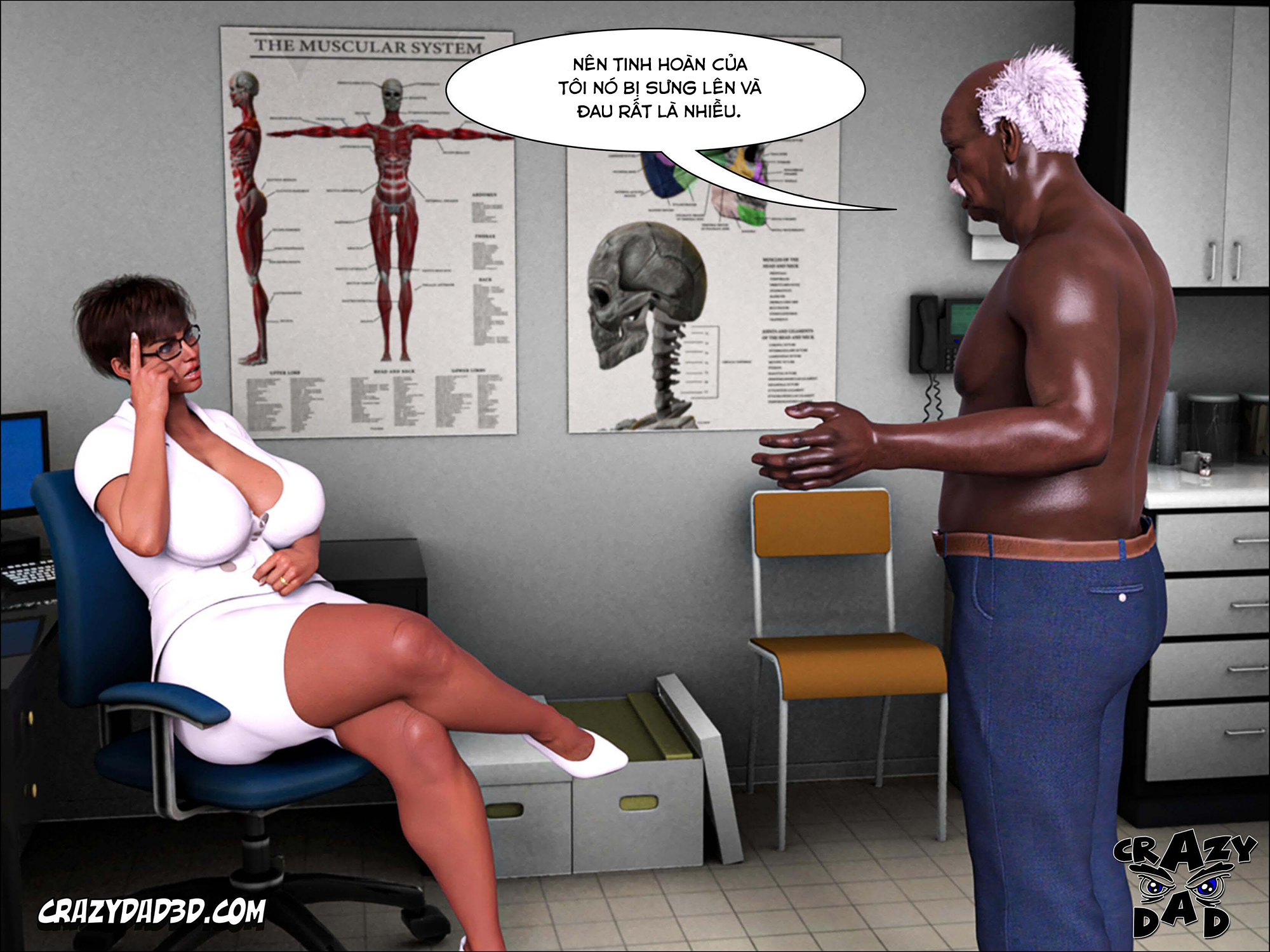 Đọc truyện hentai Doctor Brandie - Vol 4 - Chap 10:Bị đau tinh hoàn