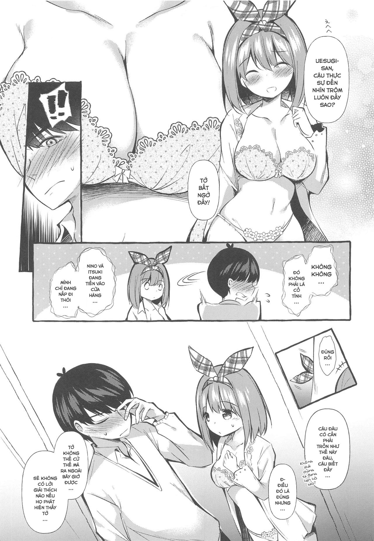 Đọc truyện hentai Yotsuba to Shichakushitsu de H Shiyo (Gotoubun no Hanayome) - Oneshot