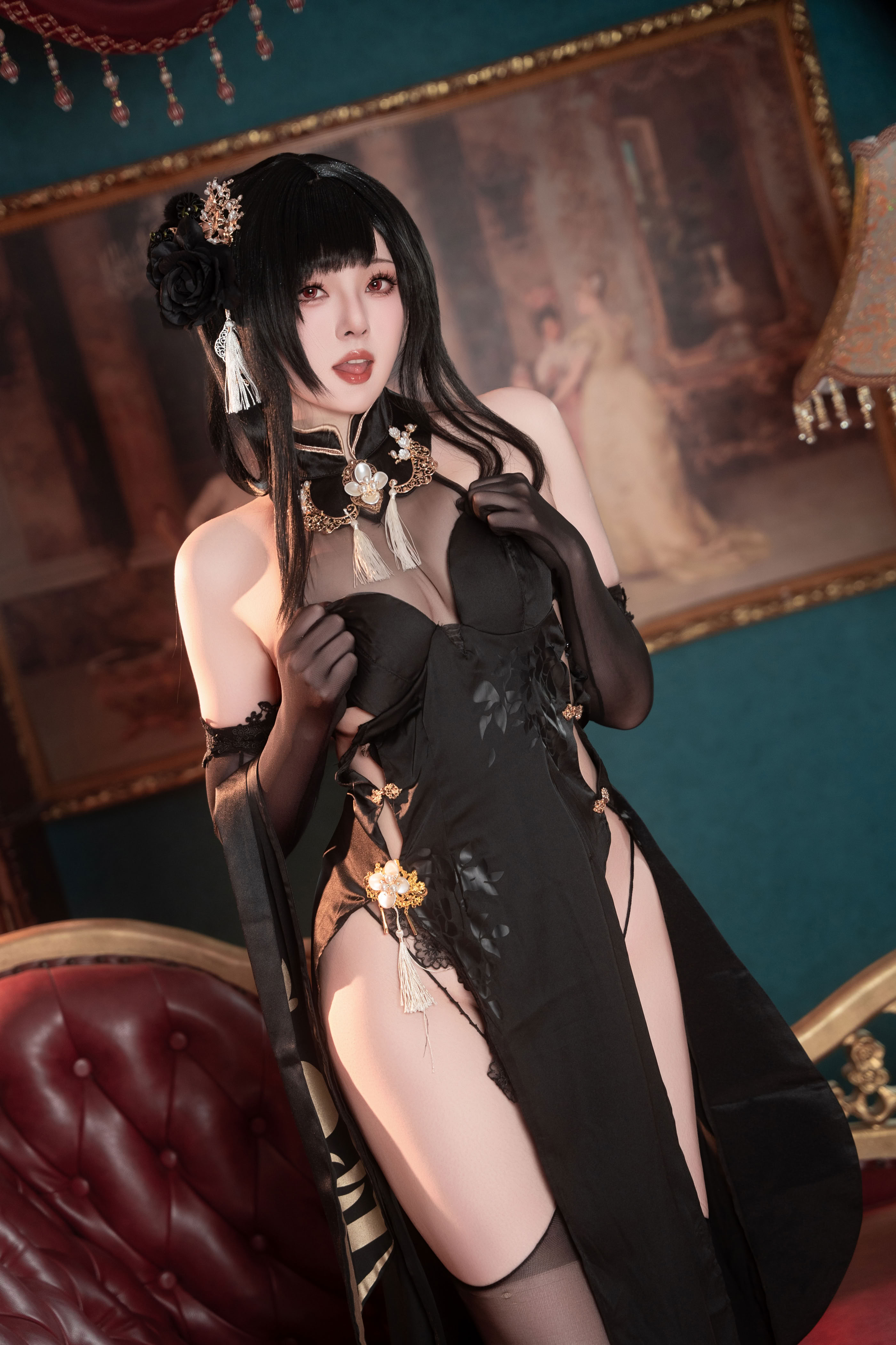 Đọc truyện hentai Tuyển tập Albums siêu phẩm Cosplay - Chap 1241 - Natsuko - Azur Lane Zhenhai Cheongsam