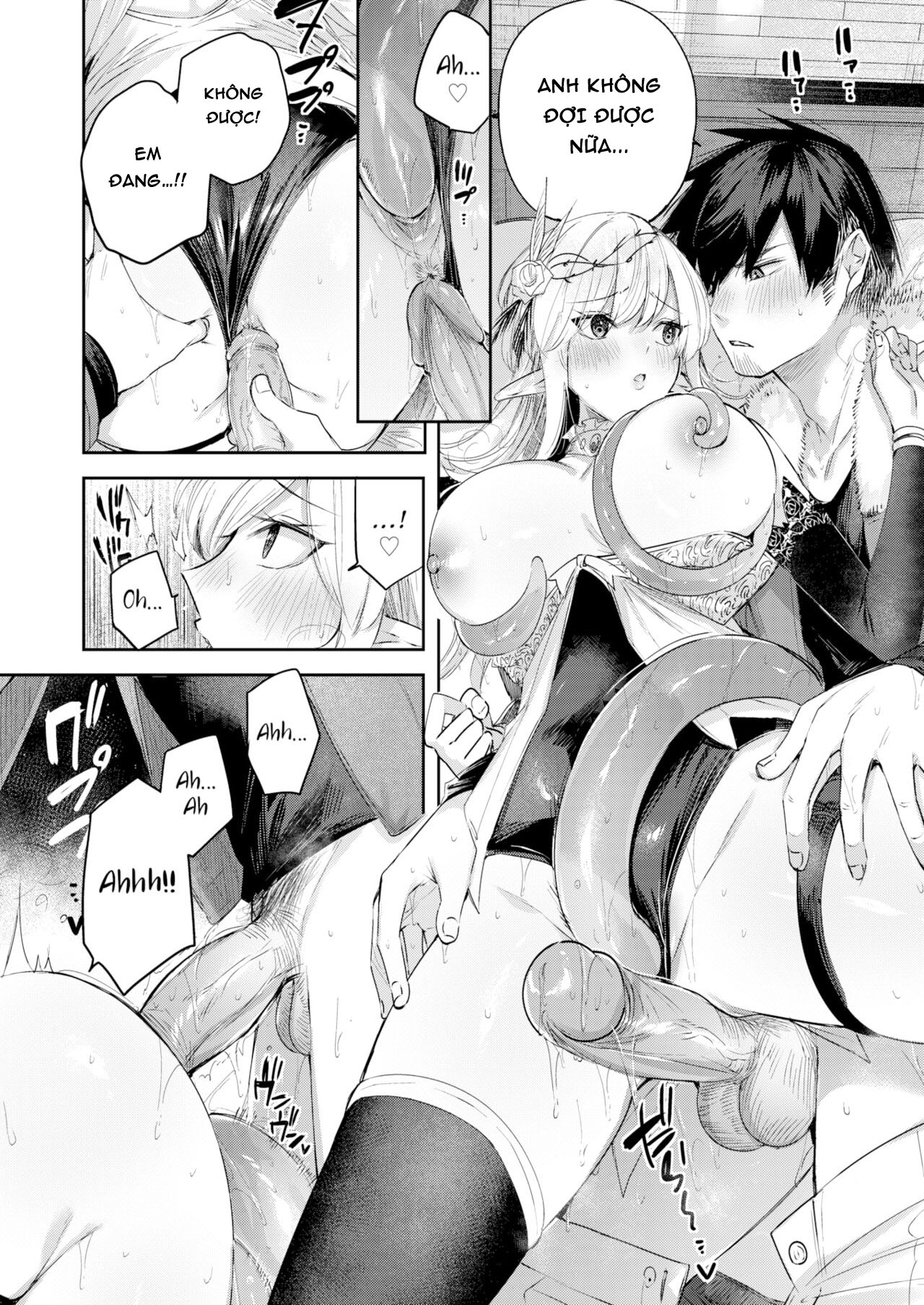 Đọc truyện hentai Anh chàng thợ săn và cô yêu tinh may mắn - Chap 4