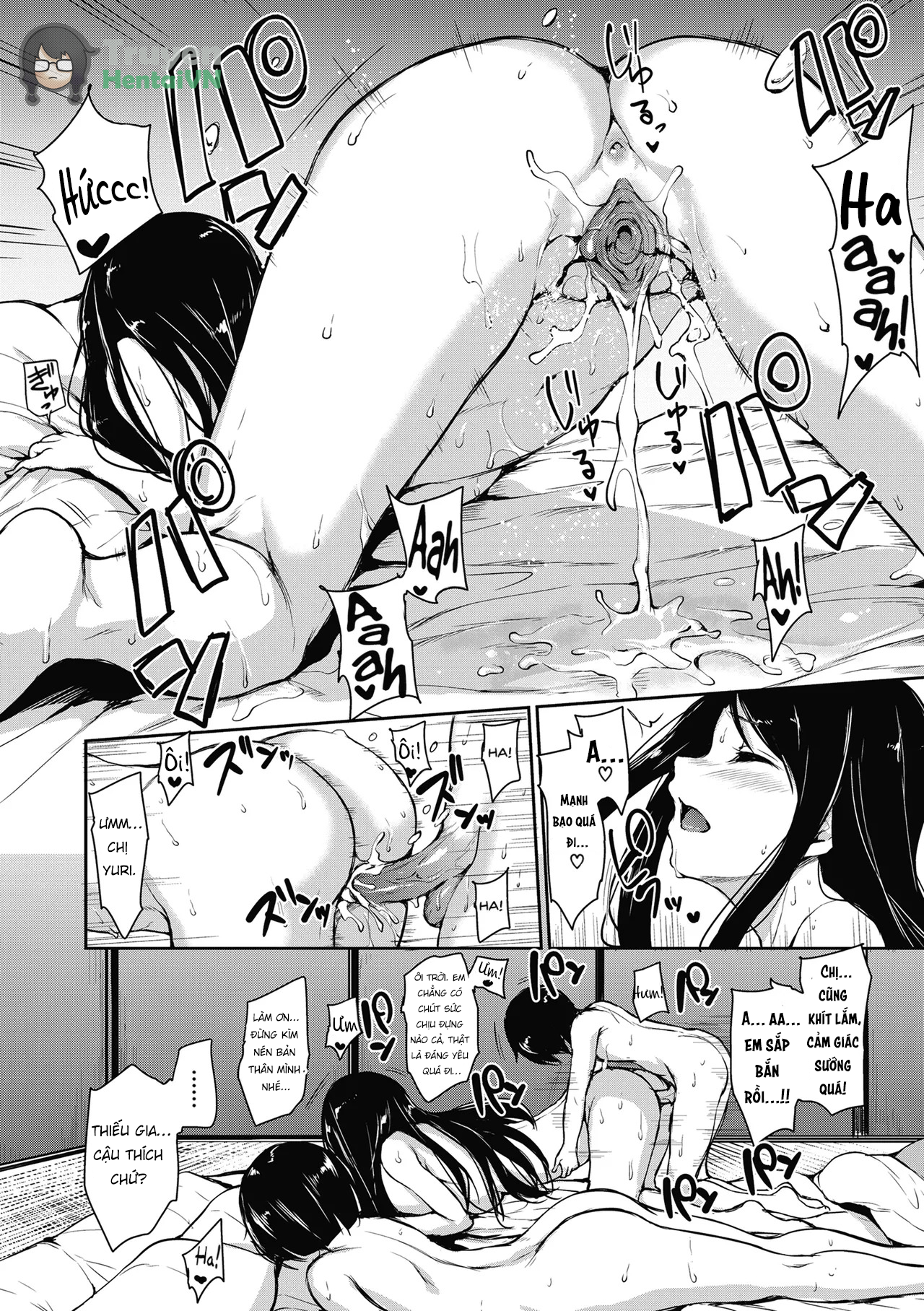 Đọc truyện hentai At Home Harem Fudeoro Sisters - Chap 2