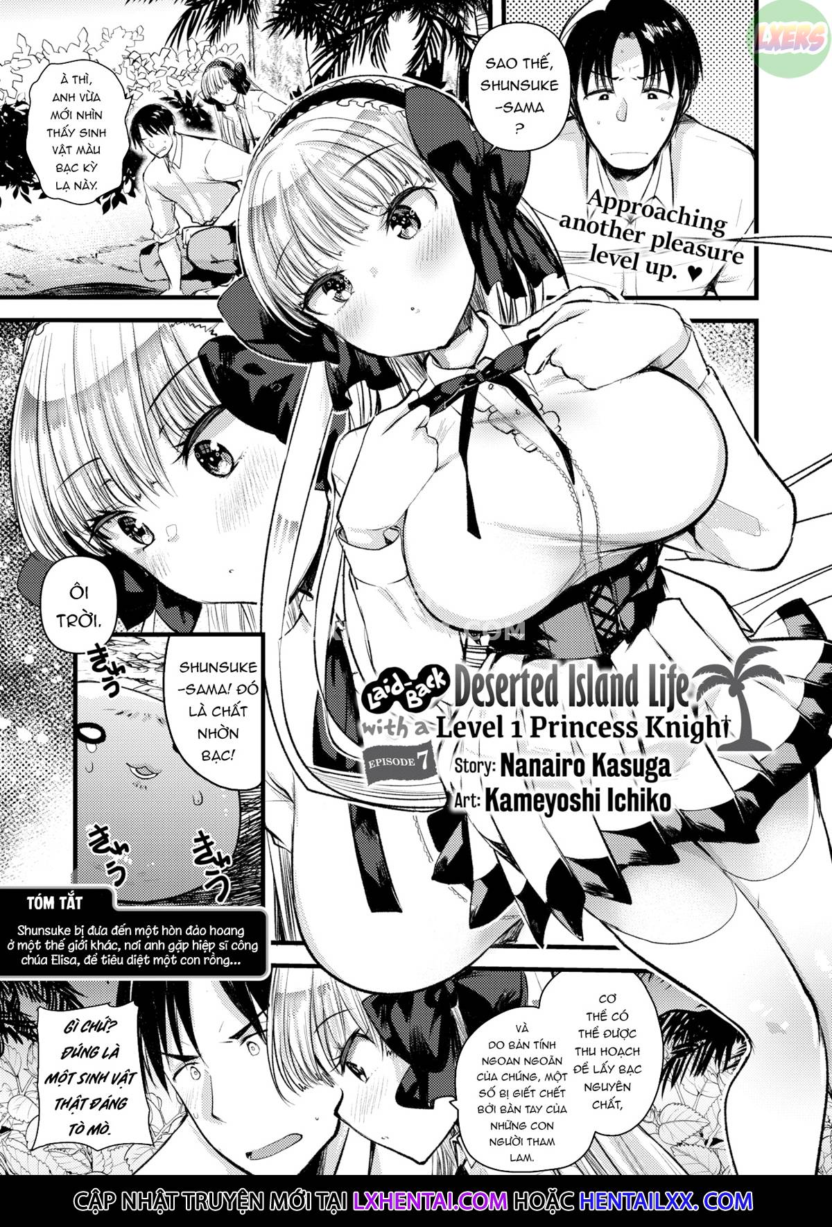 Đọc truyện hentai Cuộc sống thư thái nơi đảo hoang cùng cô Kỵ sĩ công chúa Level 1 - Chap 7