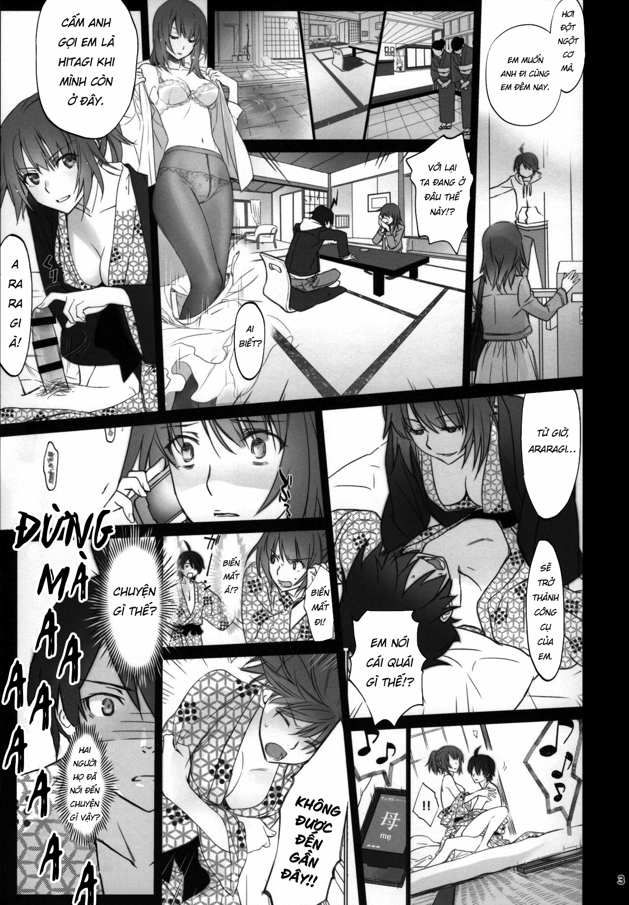 Đọc truyện hentai Hitagi family (Bakemonogatari) - Chap 3.1