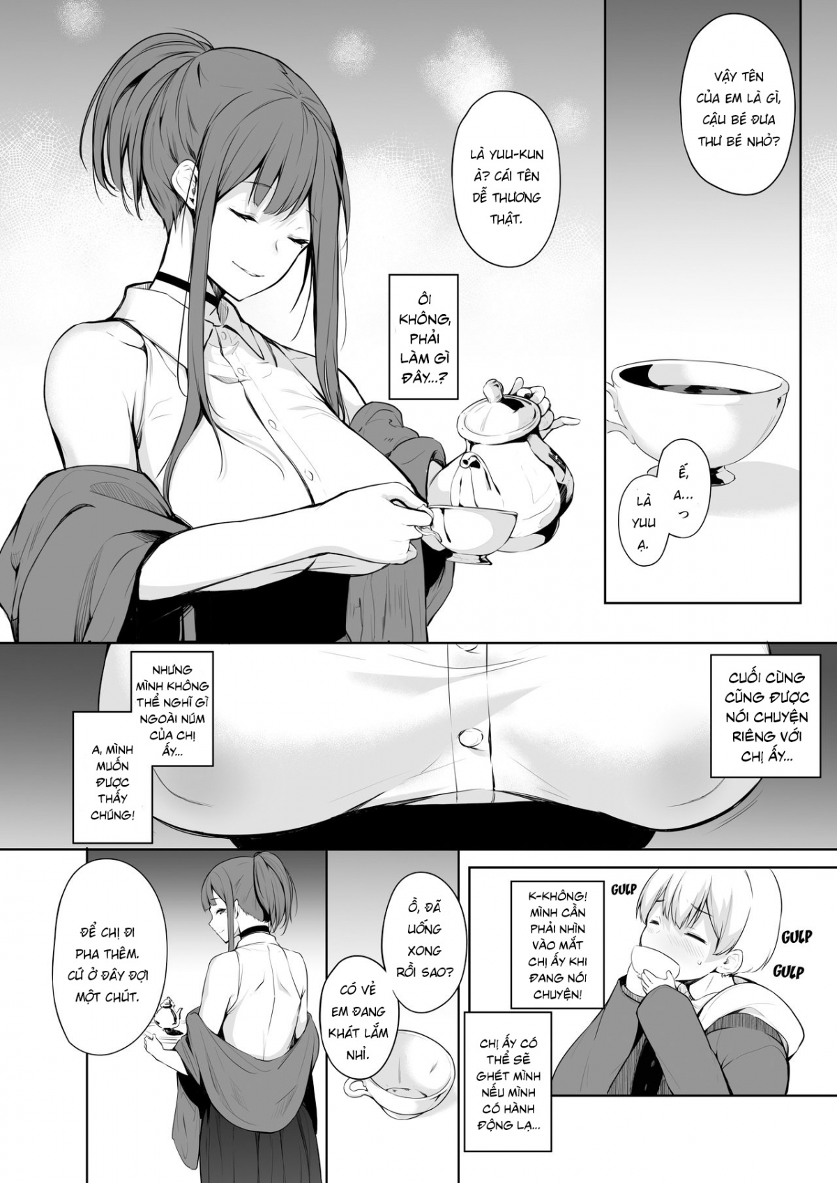 Đọc truyện hentai Cậu bé đưa thư may mắn và chị chủ nhà dâm đãng - Oneshot