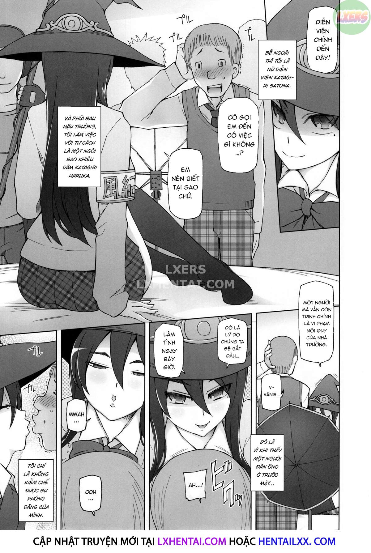 Đọc truyện hentai Kanojo Wa Chou Yuumei Geinoujin... Soshite Boku Ni Naisho De AV Joyuu Satomi-Satona Gojitsudan - Chap 3