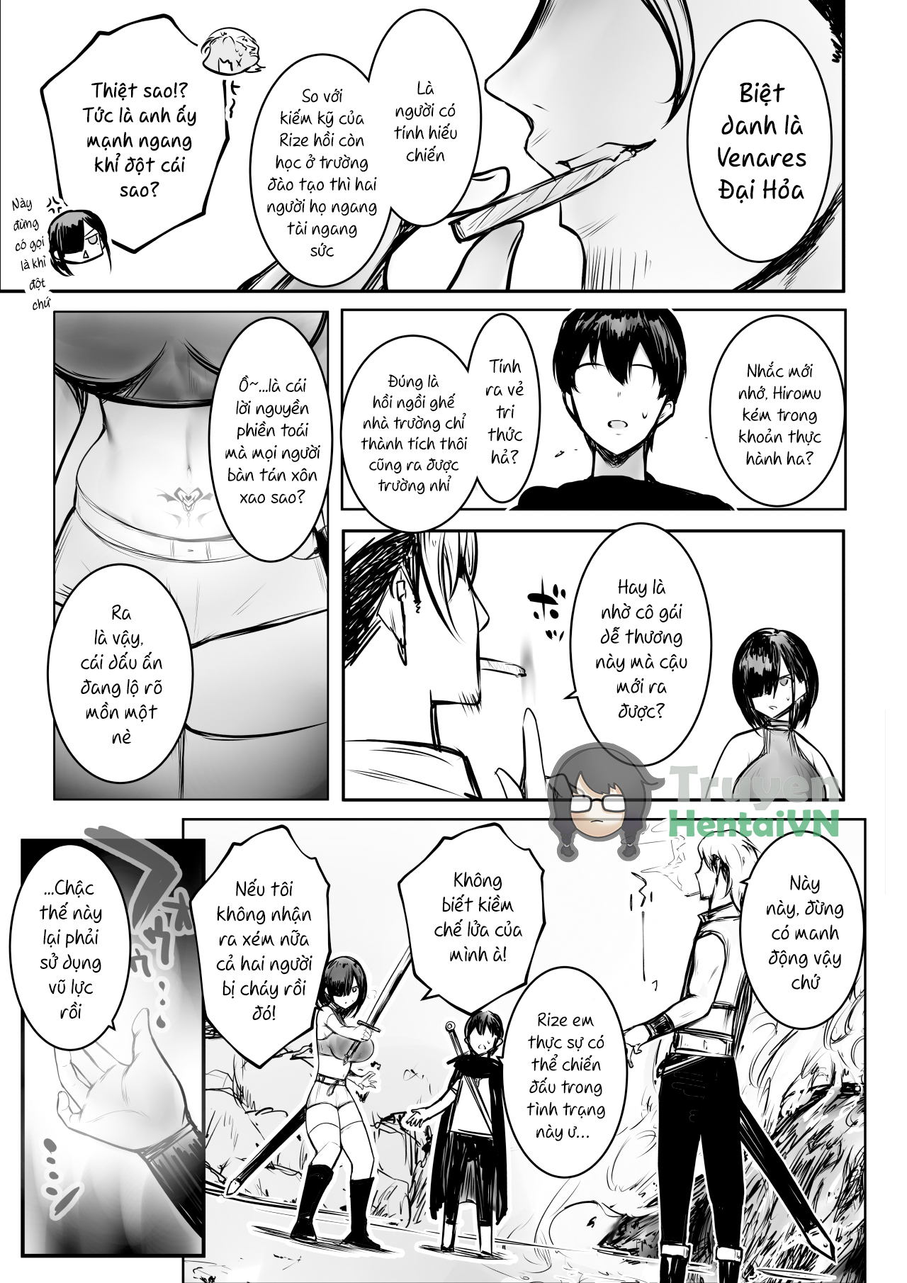 Đọc truyện hentai Onna Kishi Rize wa Koyoi mo Maotoko ni Dakareru 3 - Oneshot