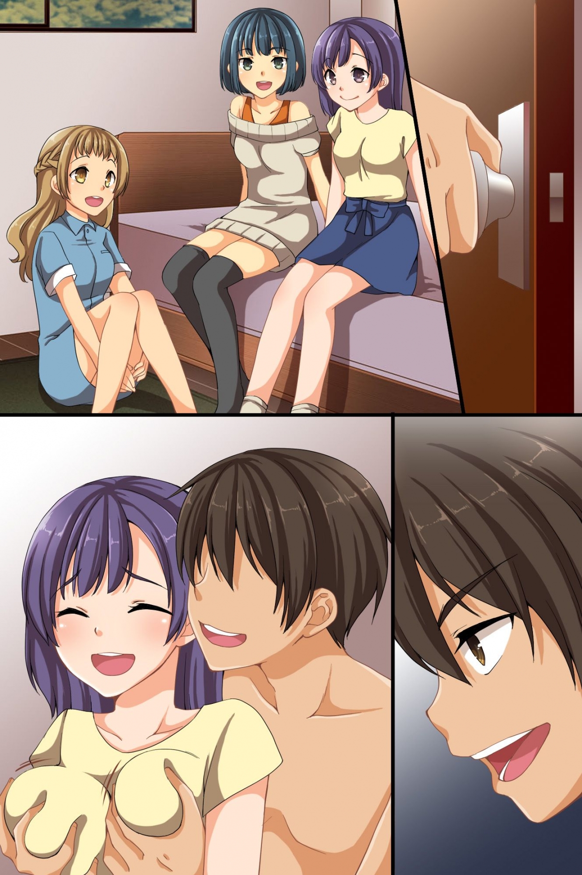 Đọc truyện hentai Dare mo Ore ni Ki ga Tsukanai~Renzoku Giri, Rezu Couple Sounyuu! Nakadashi! Nani wo Yatte mo Ki ga Tsukanai - Artist CG