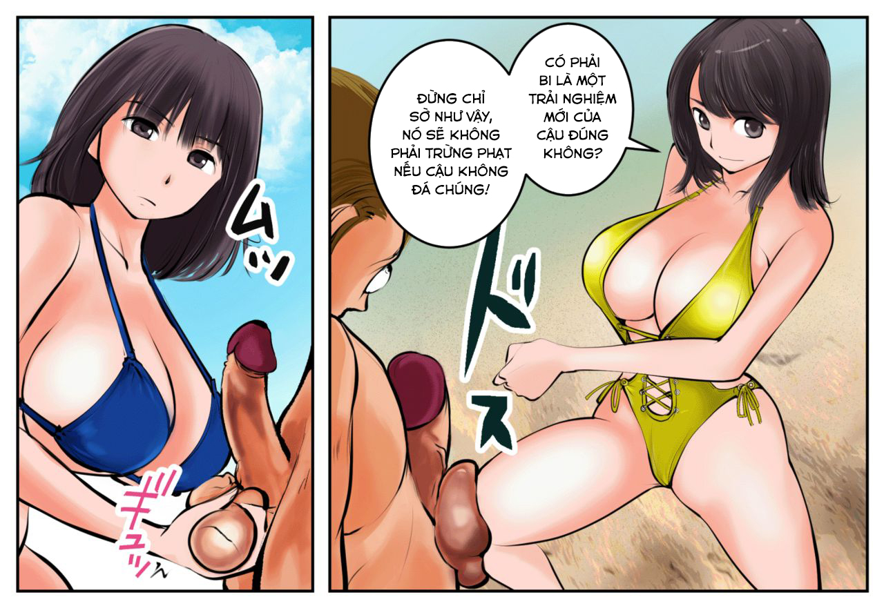Đọc truyện hentai Kinkeri Kyosei in Beach - Oneshot