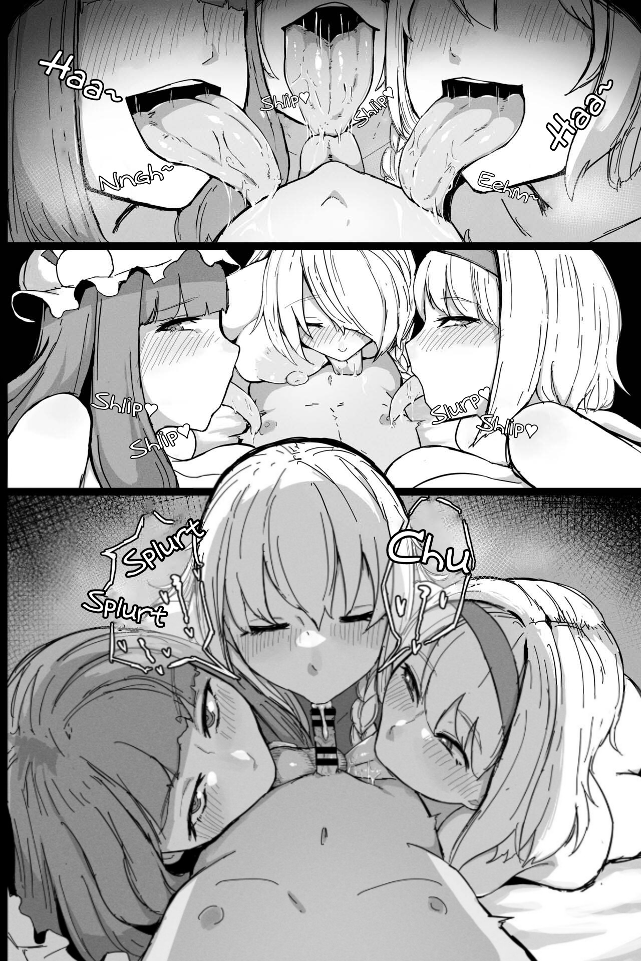 Đọc truyện hentai Ba cô gái múp rụp và cậu bé số hưởng - Oneshot