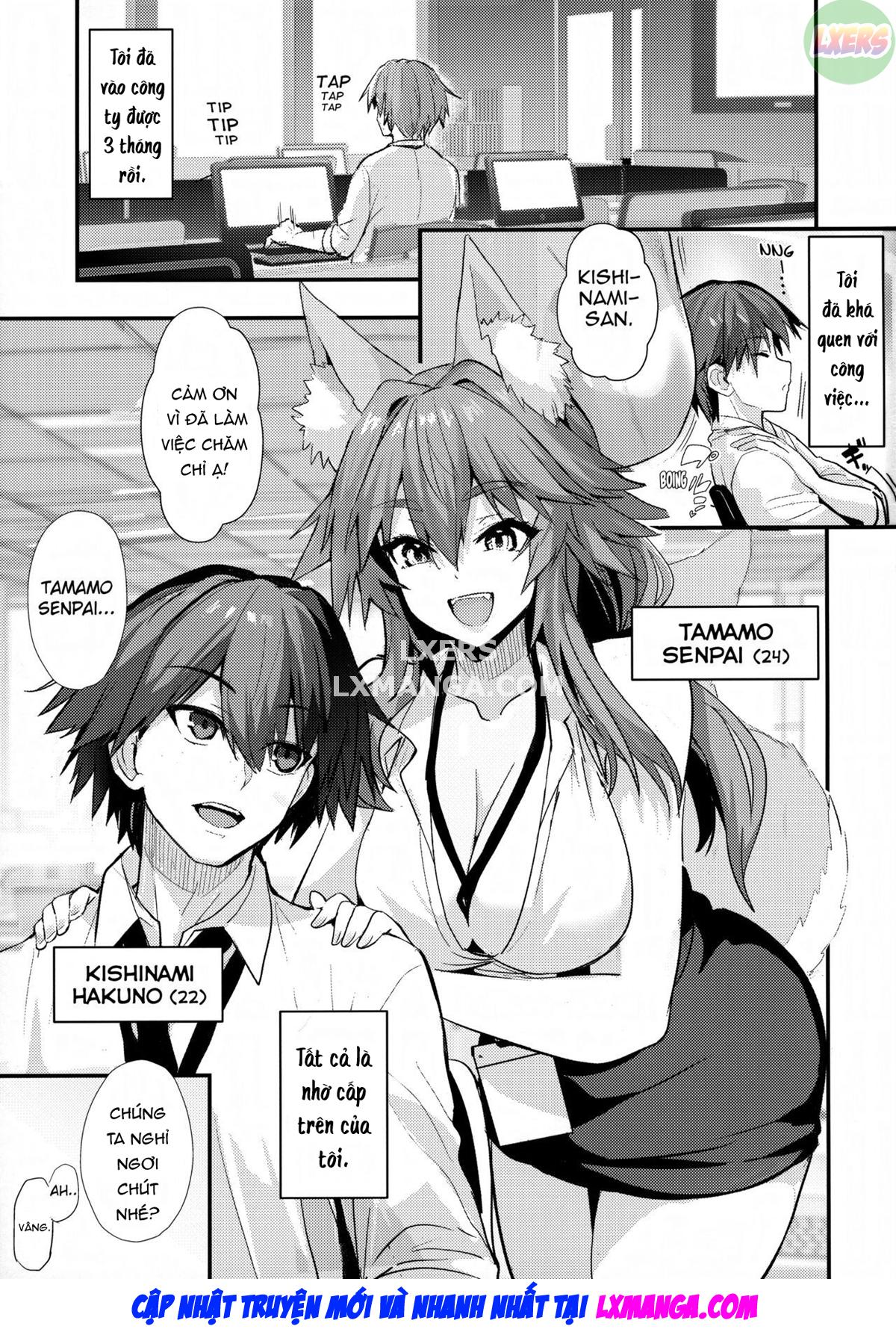 Đọc truyện hentai Nhân viên văn phòng Senpai Tamamo - Oneshot