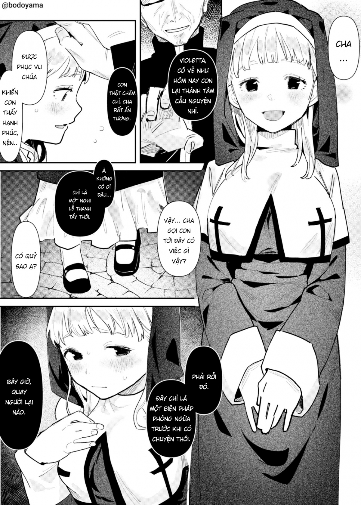 Đọc truyện hentai Một nữ tu bị một linh mục độc ác buộc phải tà dâm - Oneshot