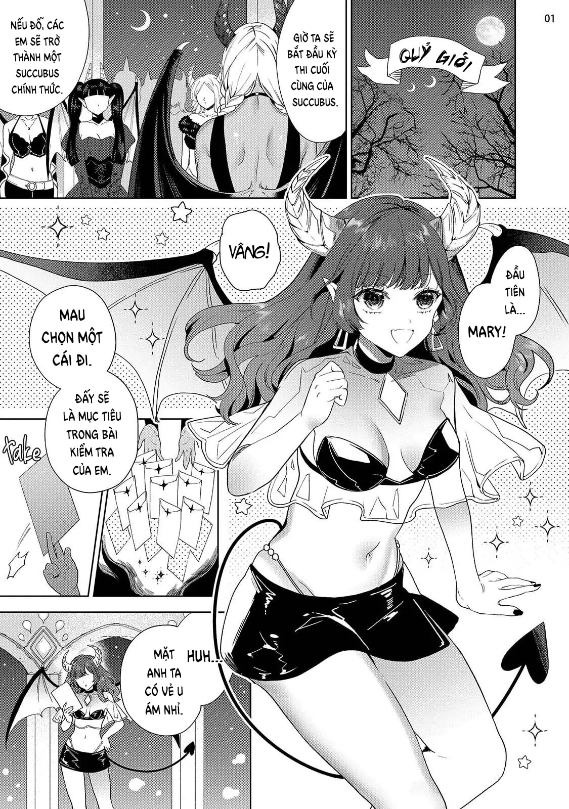 Đọc truyện hentai Nàng Succubus Đầy Tự Tin Nhưng Mục Tiêu Của Cô Ấy Lại Bất Lực - Chap 1: Anh sẽ là mục tiêu trong bài kiểm tra của tôi