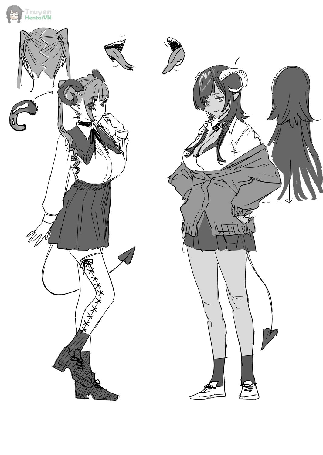 Đọc truyện hentai Koukan Ryuugakusei -Succubus-tachi to Boku - Oneshot