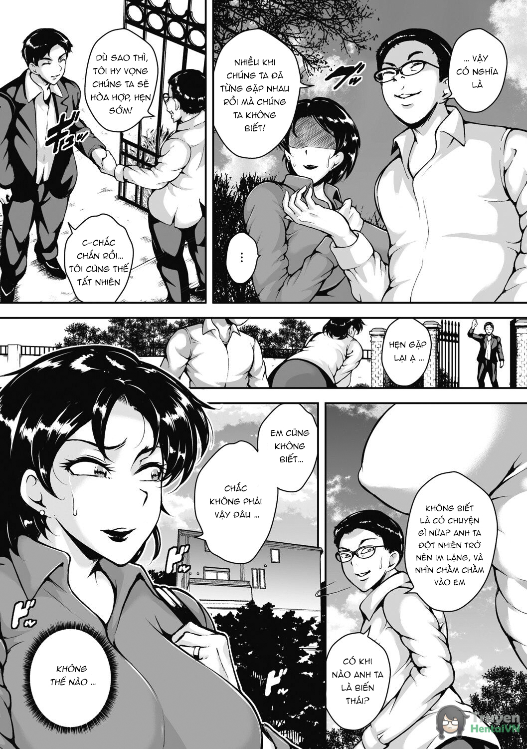 Đọc truyện hentai Akaneiro ni Modaeru Hitozuma - Wife Writhing in Madder - Oneshot