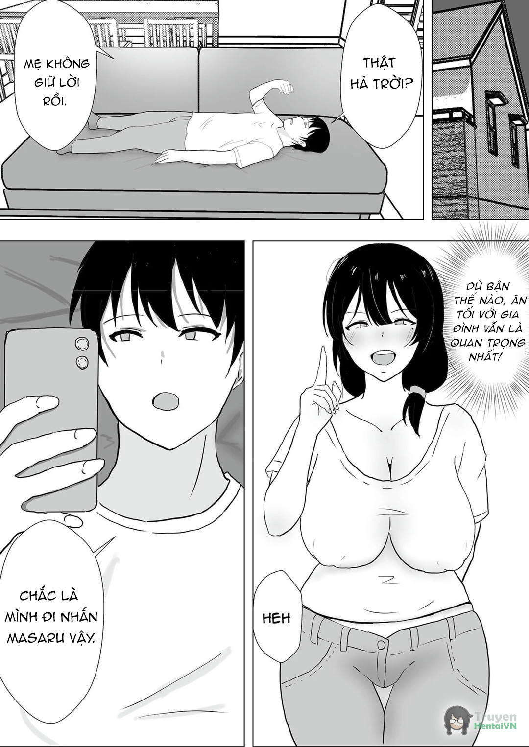 Đọc truyện hentai TomoKano Kaa-chan~ Daisuki na Ore no Hahaoya wa Aho na Shinyuu no Kanojo~ - Chap 1